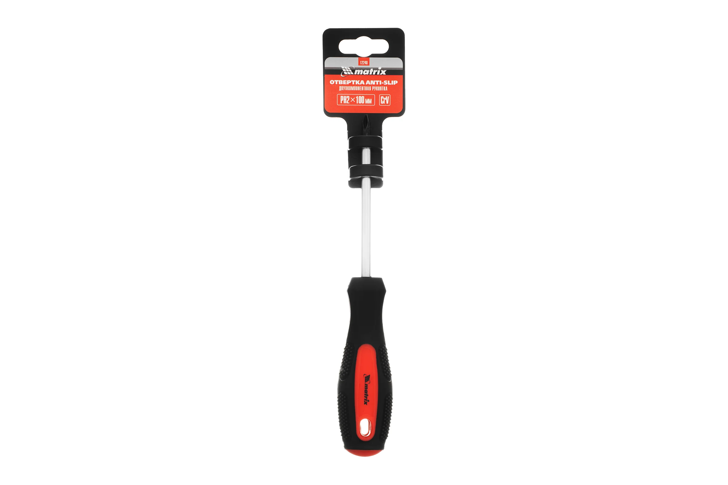 Отвертка Ph2х100 мм MATRIX Anti-Slip 12248
