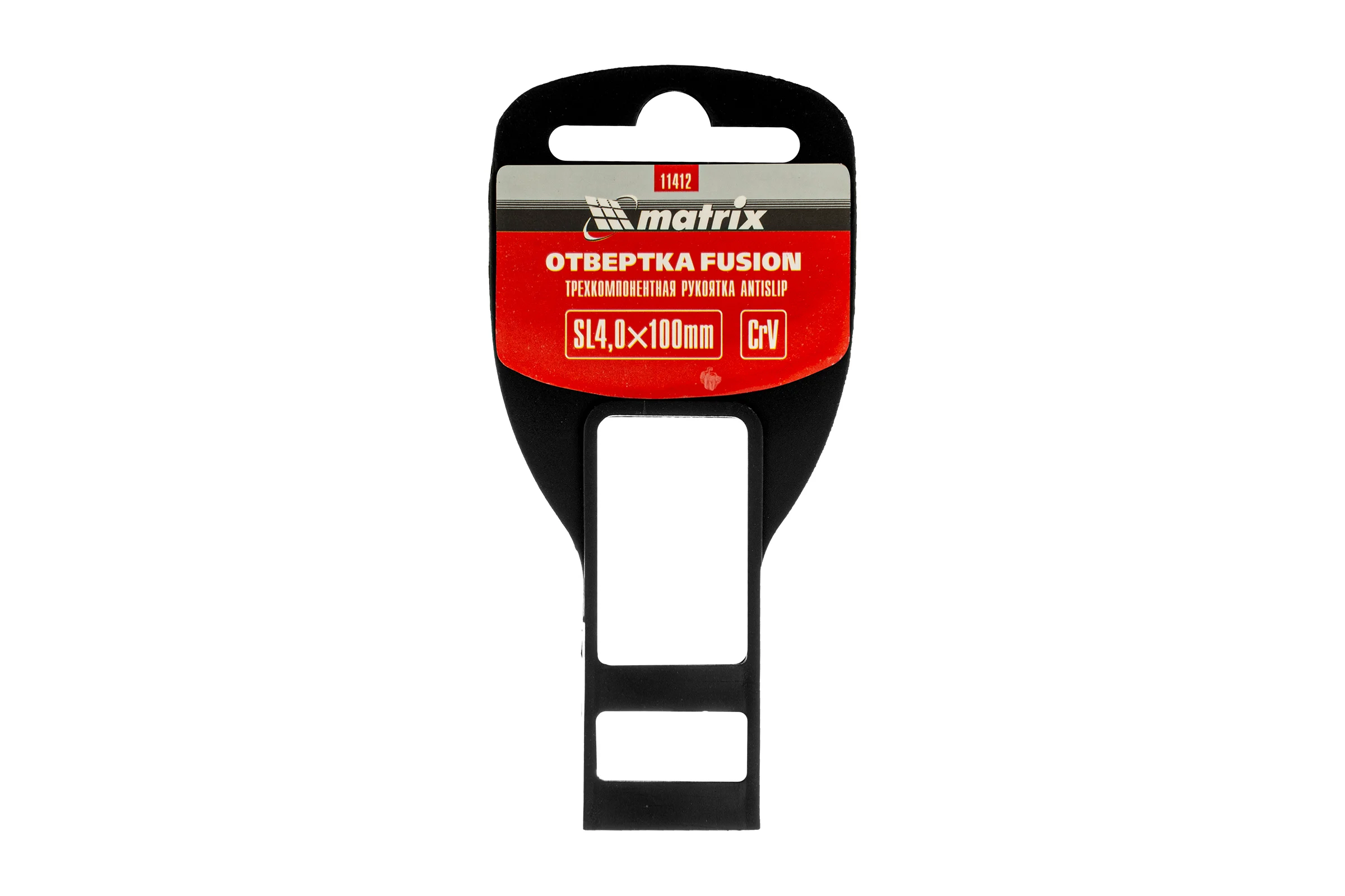 Отвертка SL4,0х100 мм MATRIX Fusion Anti slip 11412