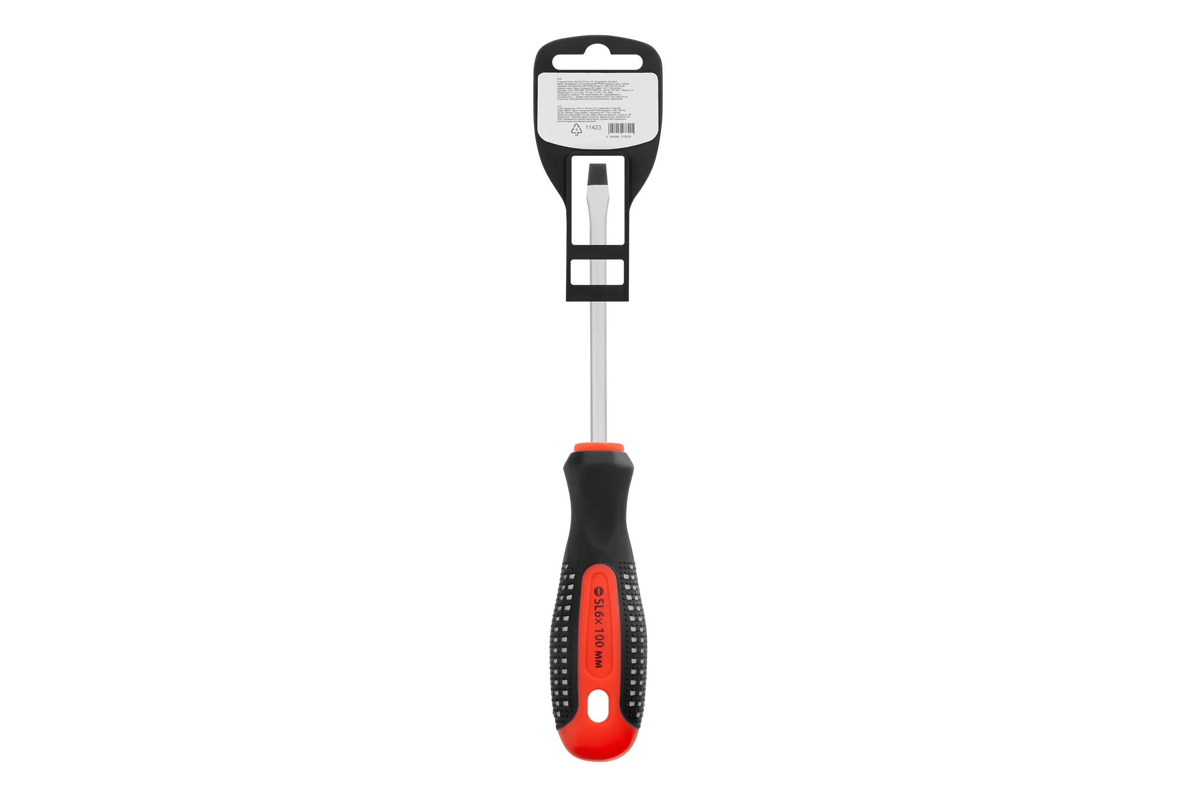 Отвертка SL6,0х100 мм MATRIX Fusion Anti slip 11423
