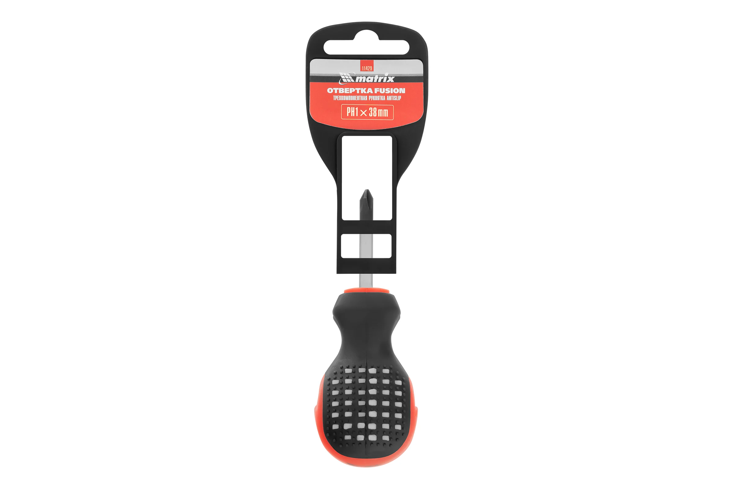 Отвертка Ph1х38 мм MATRIX Fusion anti slip 11429