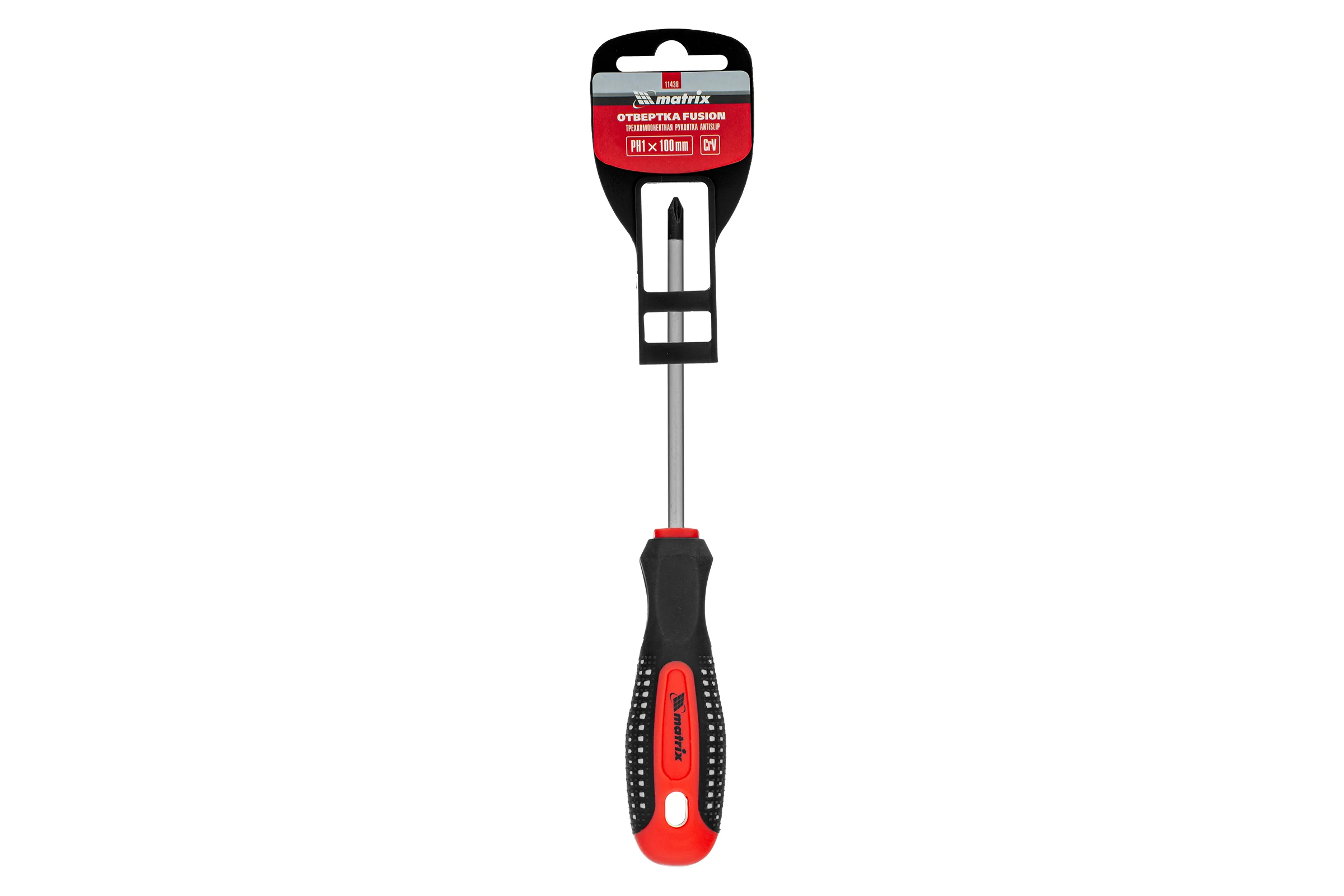 Отвертка Ph1х100 мм MATRIX Fusion anti slip 11438