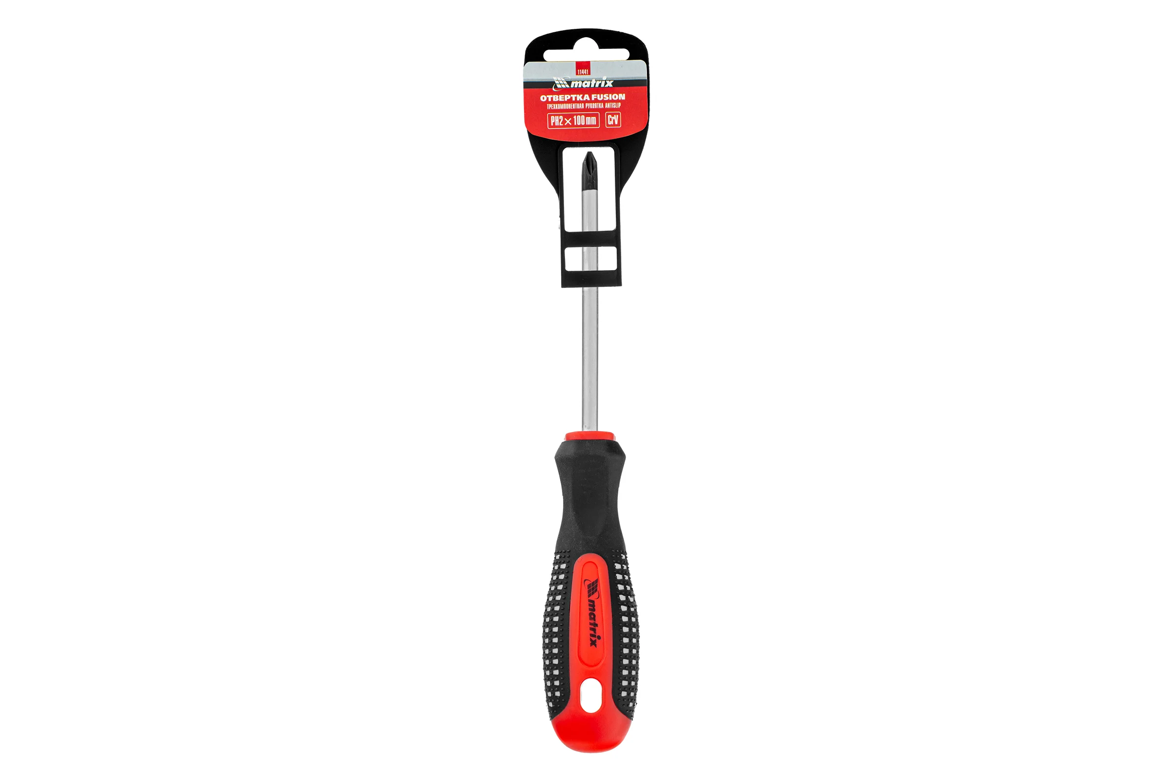 Отвертка Ph2х100 мм MATRIX Fusion anti slip 11441