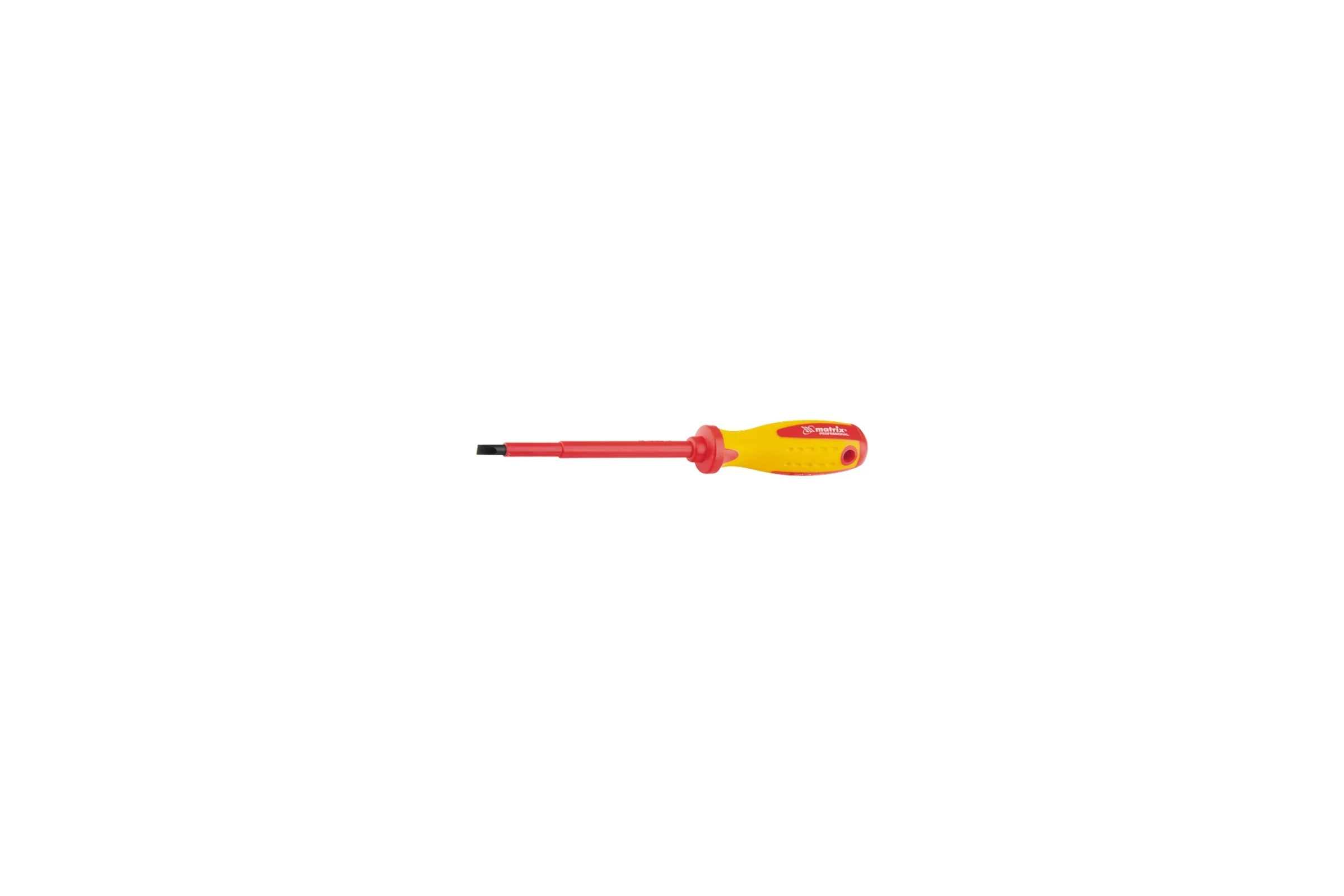 Отвертка Insulated SL4,0x100 мм MATRIX CrMo, до 1000 В, двухкомп.рукоятка// PROFESSIONAL 12916