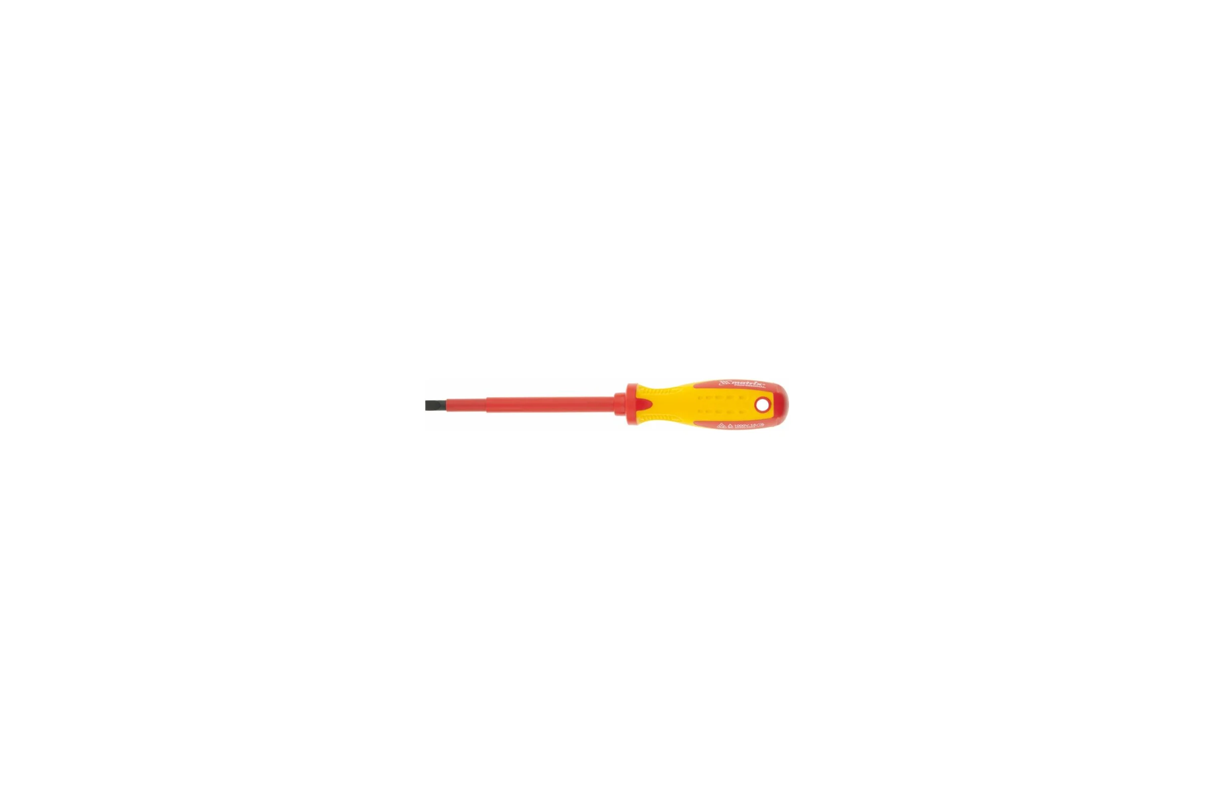 Отвертка Insulated SL4,0x100 мм MATRIX CrMo, до 1000 В, двухкомп.рукоятка// PROFESSIONAL 12916