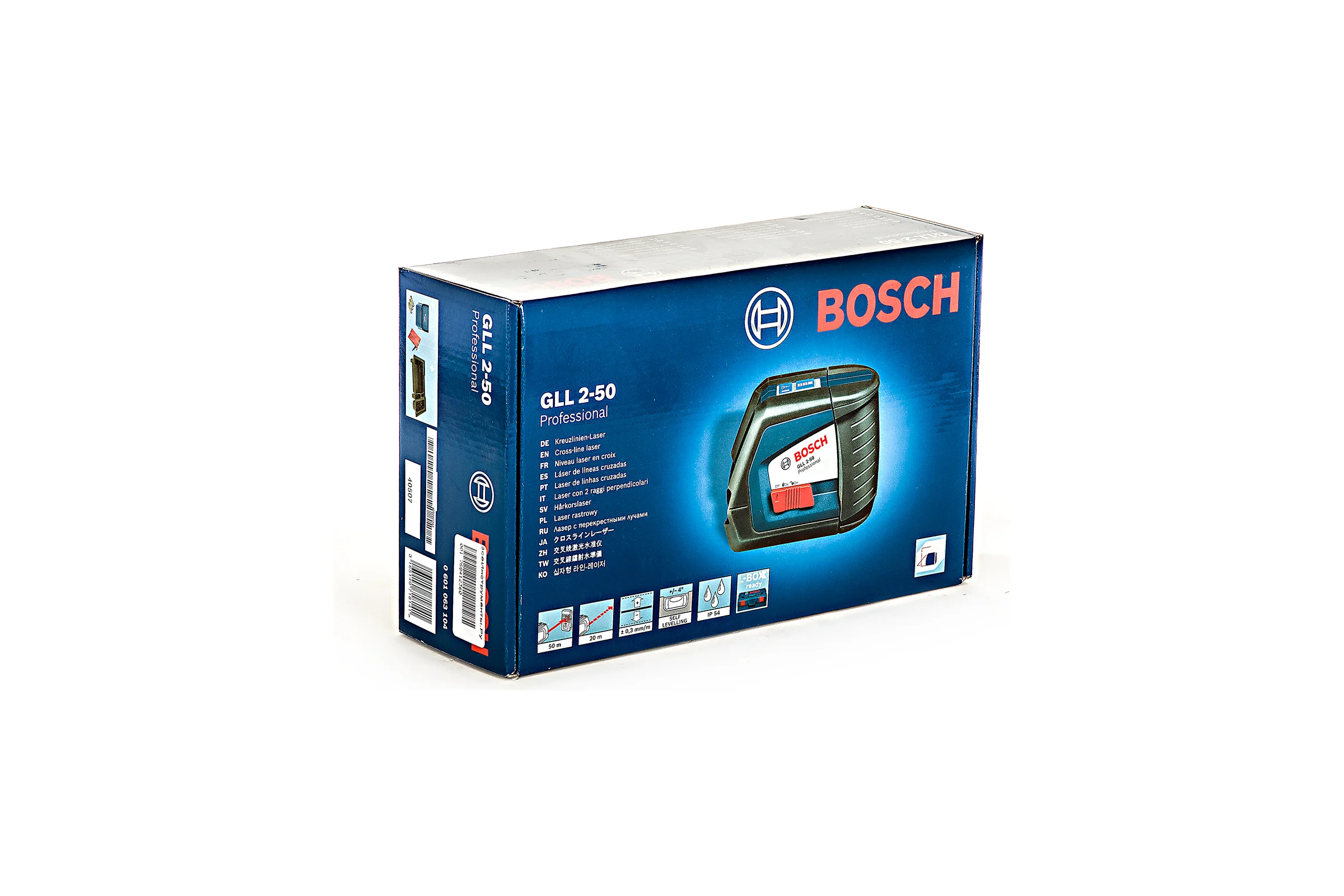 Линейный лазерный нивелир Bosch GLL 2-50 + вкладка под L-Boxx 0.601.063.104