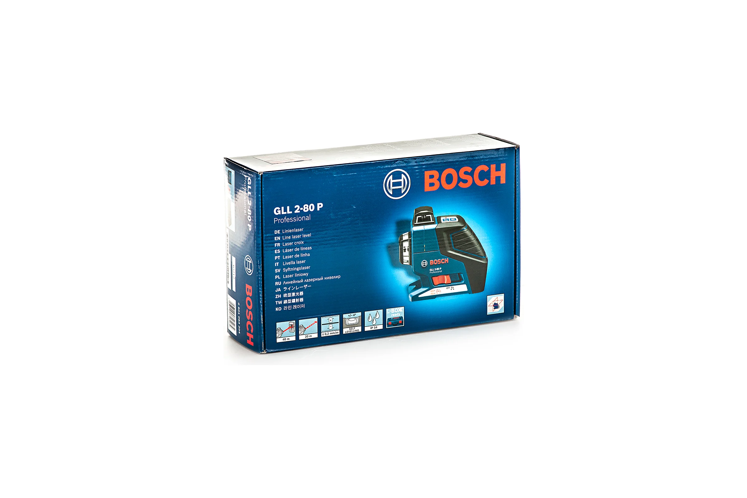 Линейный лазерный нивелир Bosch GLL 2-80 P + вкладка под L-Boxx 0.601.063.204