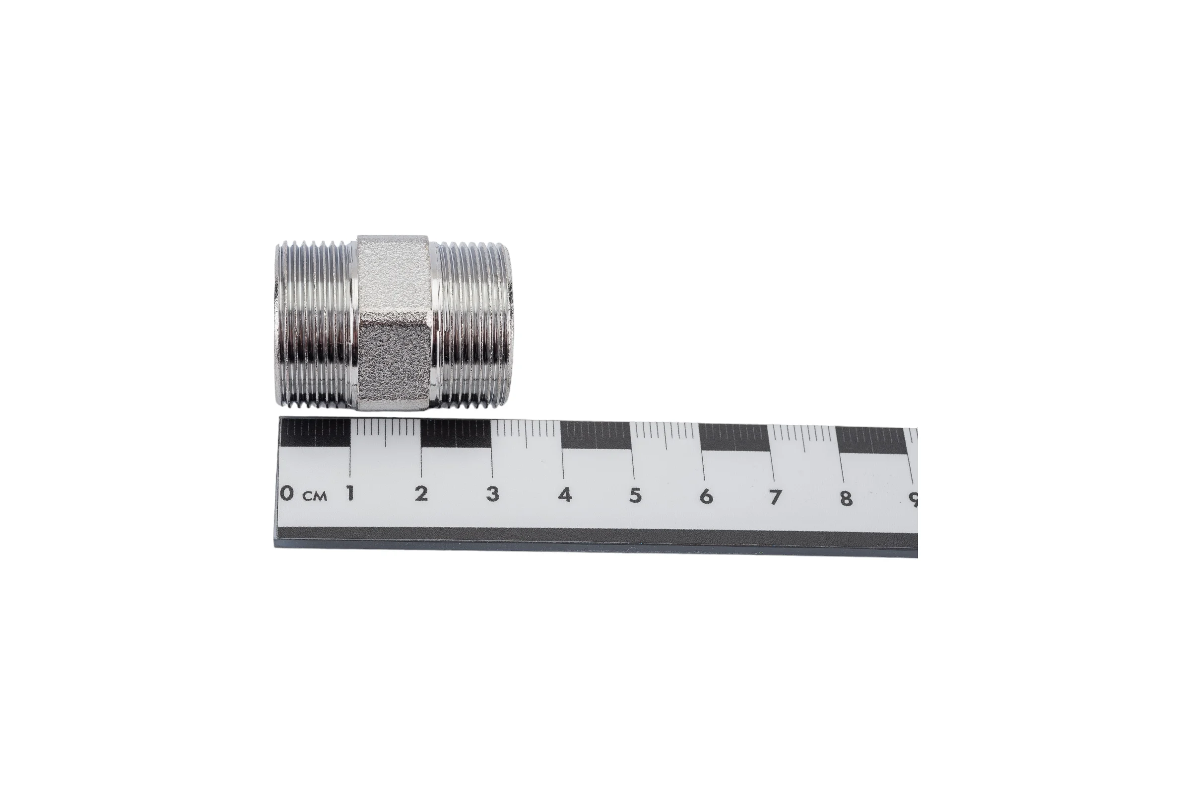 Хромированный переходник FAR 1/2" НР М24x19 - М24x19 FC 5110 C12