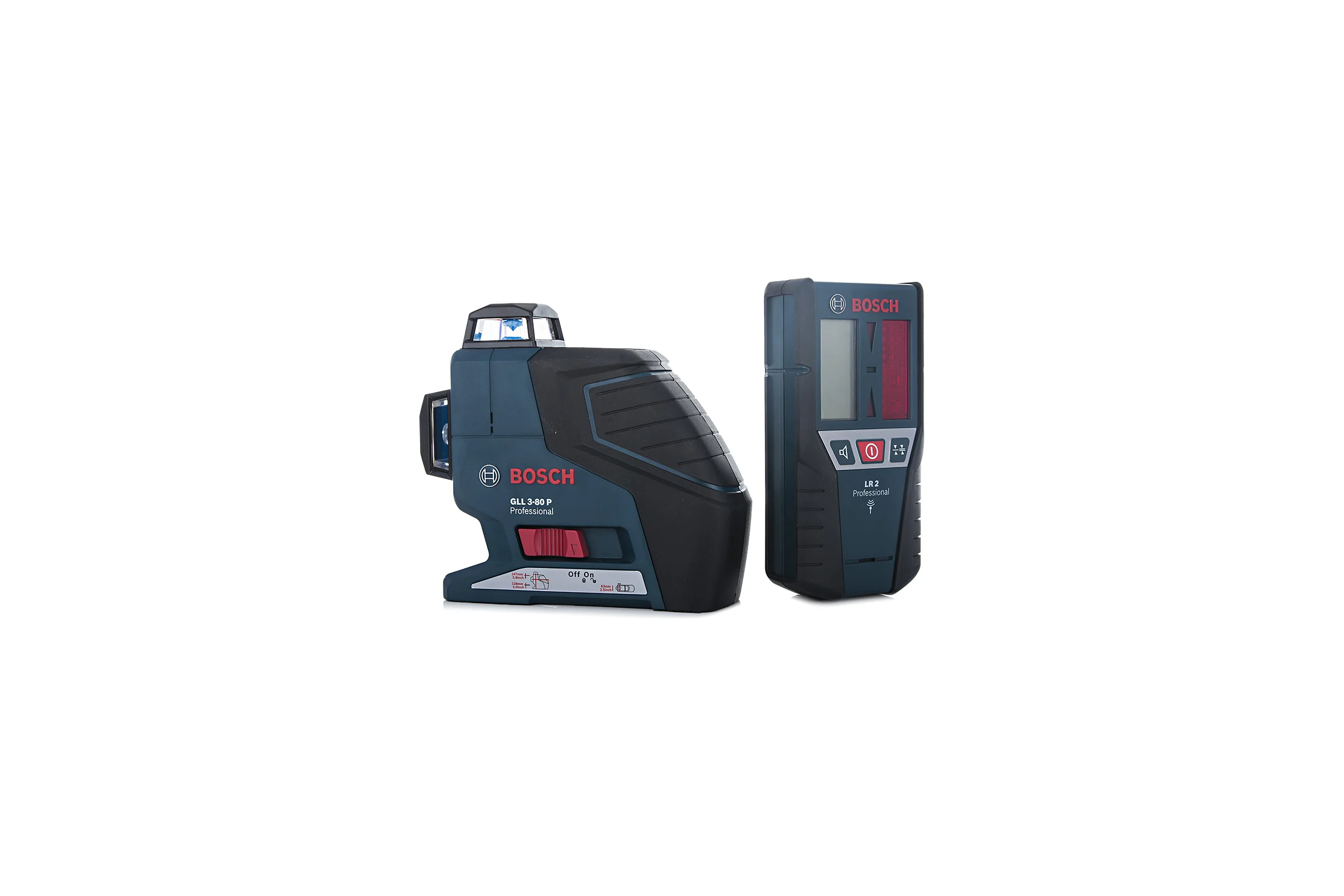 Линейный лазерный нивелир Bosch GLL 3-80 P + настенное крепление BM1 + приемник LR2 0.601.063.308