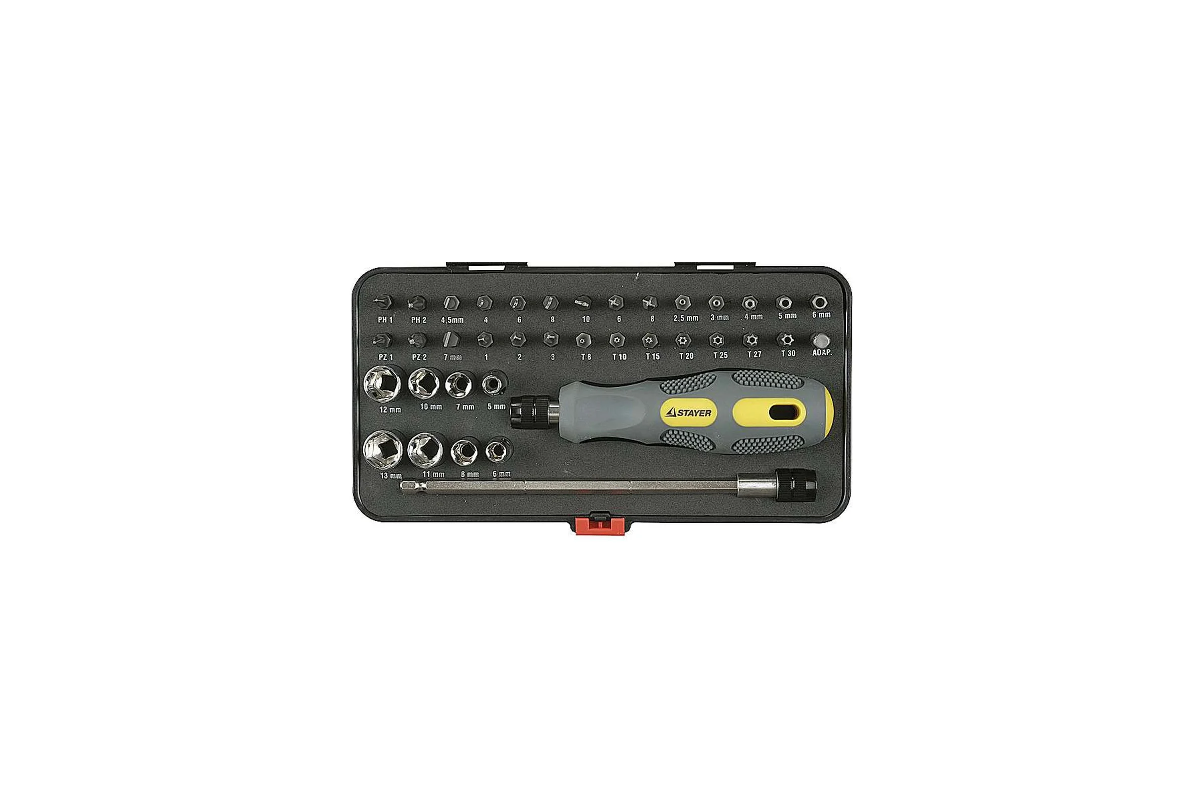 Отвертка MAX-GRIP в наборе со специальными битами 38 предметов STAYER 25929-H38 G