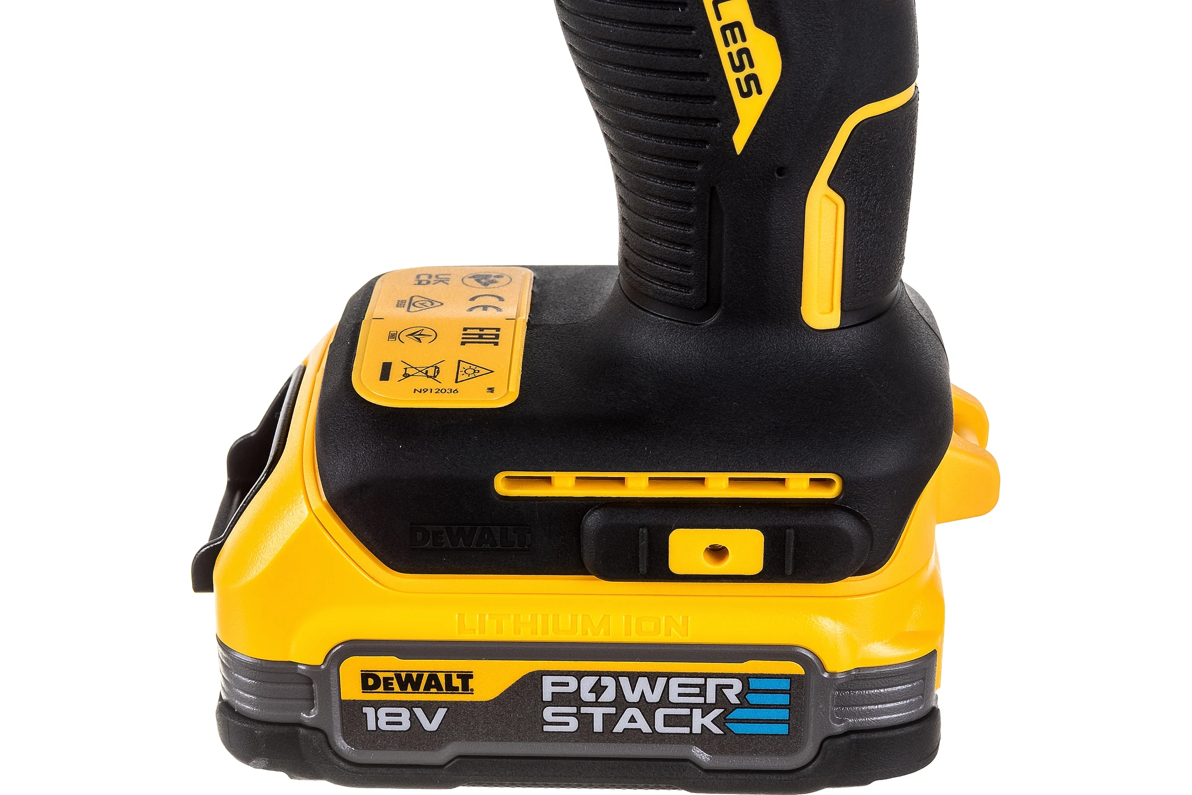 Бесщеточный импульсный шуруповерт DEWALT 18 В XR батарея POWERSTACK, чемодан TSTAK DCF840E1T-XJ