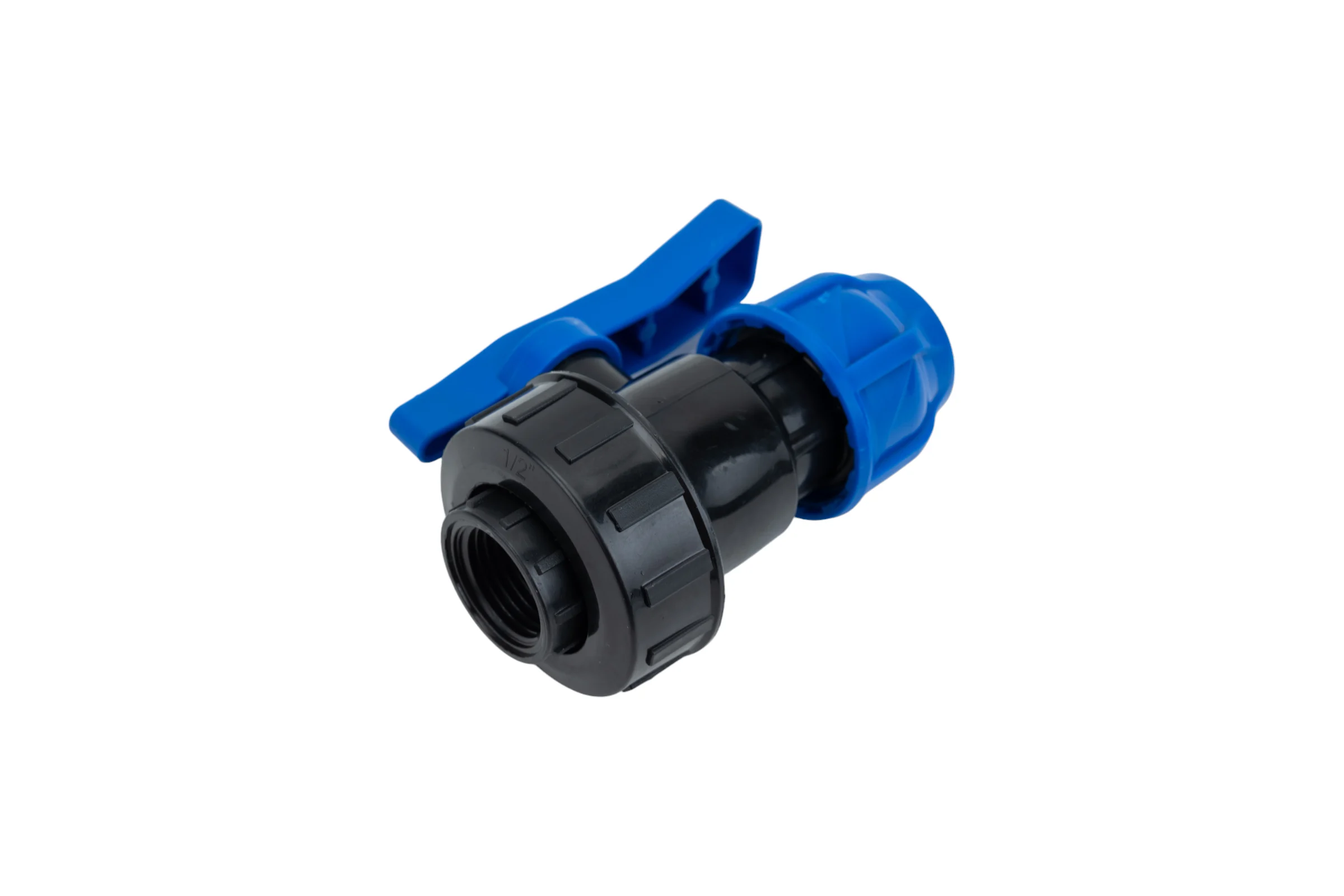 Кран шаровой компрессионный TEBO ПНД 20x1/2" вн. резьба T-ПНД.Кш.4.20-12.CN