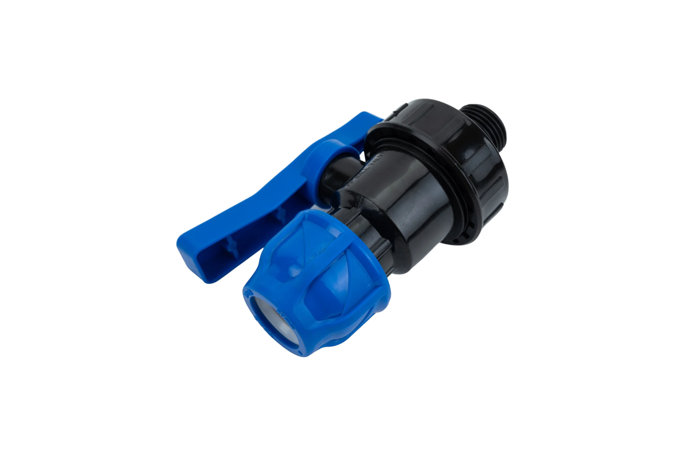 Компрессионный шаровой кран ПНД TEBO 20x1/2" нар. резьба T-ПНД.Кш.5.20-12.CN