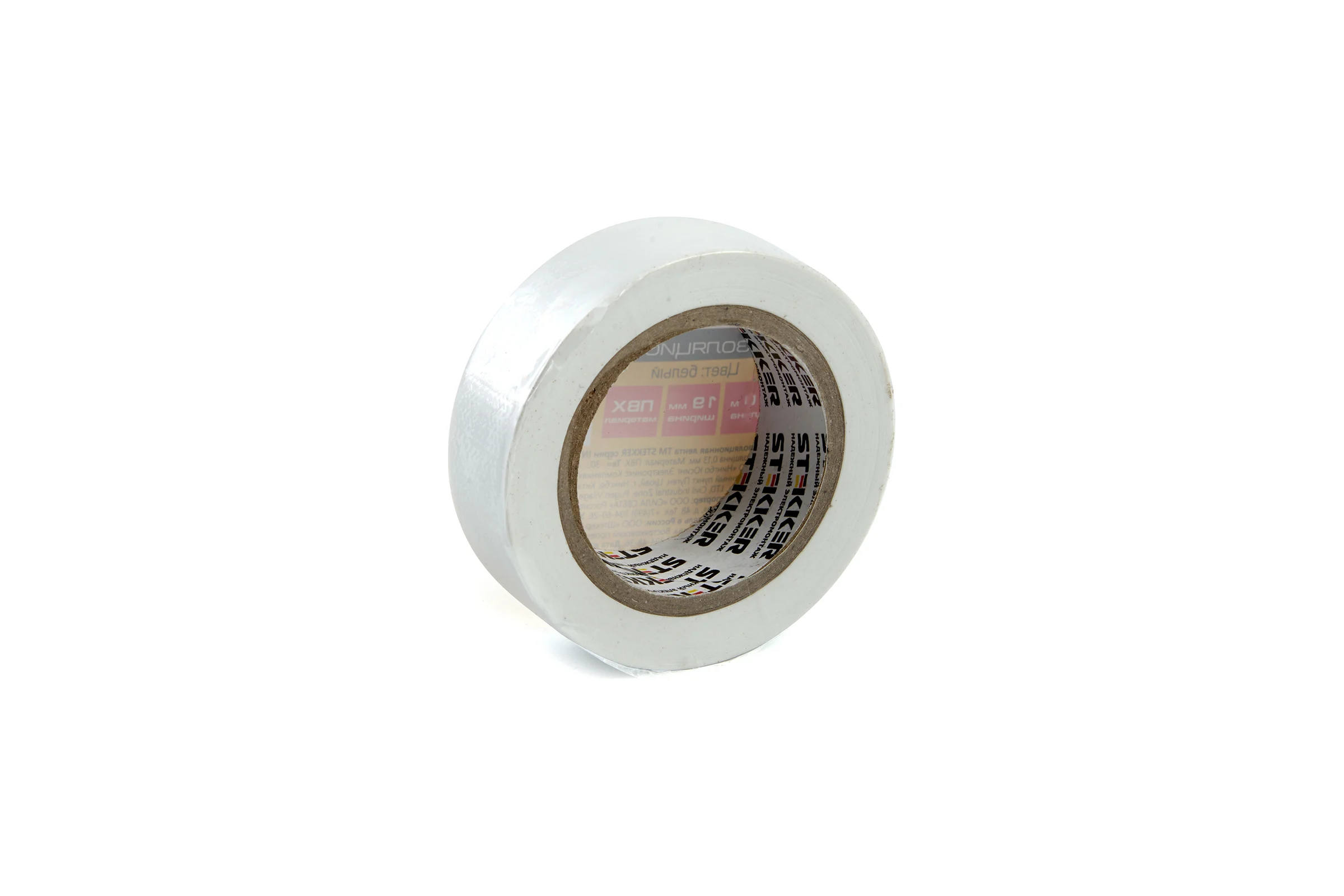 Изоляционная лента STEKKER intp01315-20 0,13x15 мм, 20 м, белая 39904