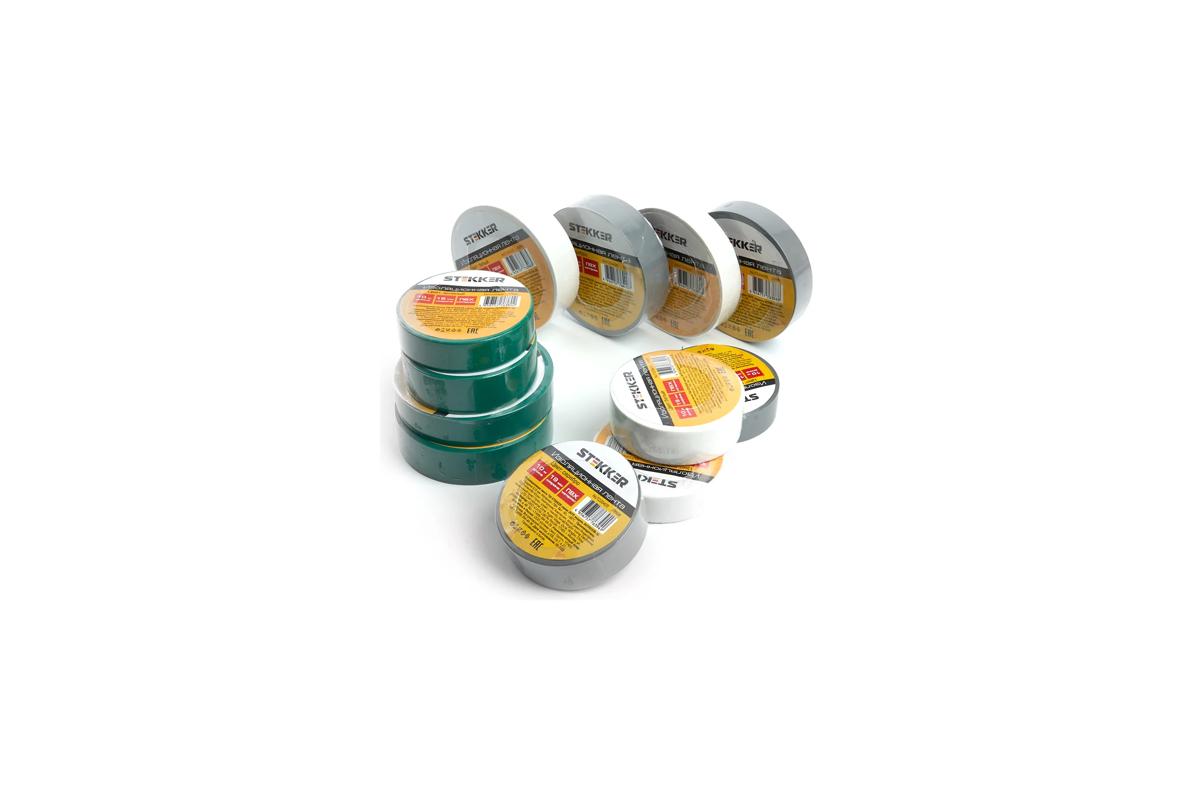 Изоляционная лента STEKKER intp01315-20 0,13x15 мм, 20 м, белая 39904