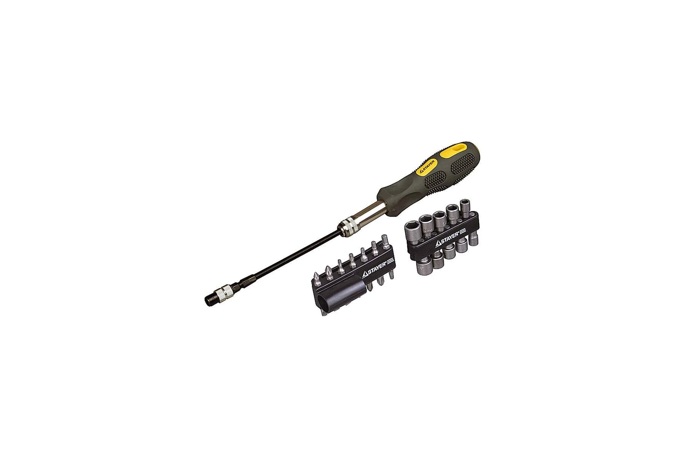 Отвертка MAX-GRIP с битами и торцевыми головками 25 предметов STAYER 2590-H25 G