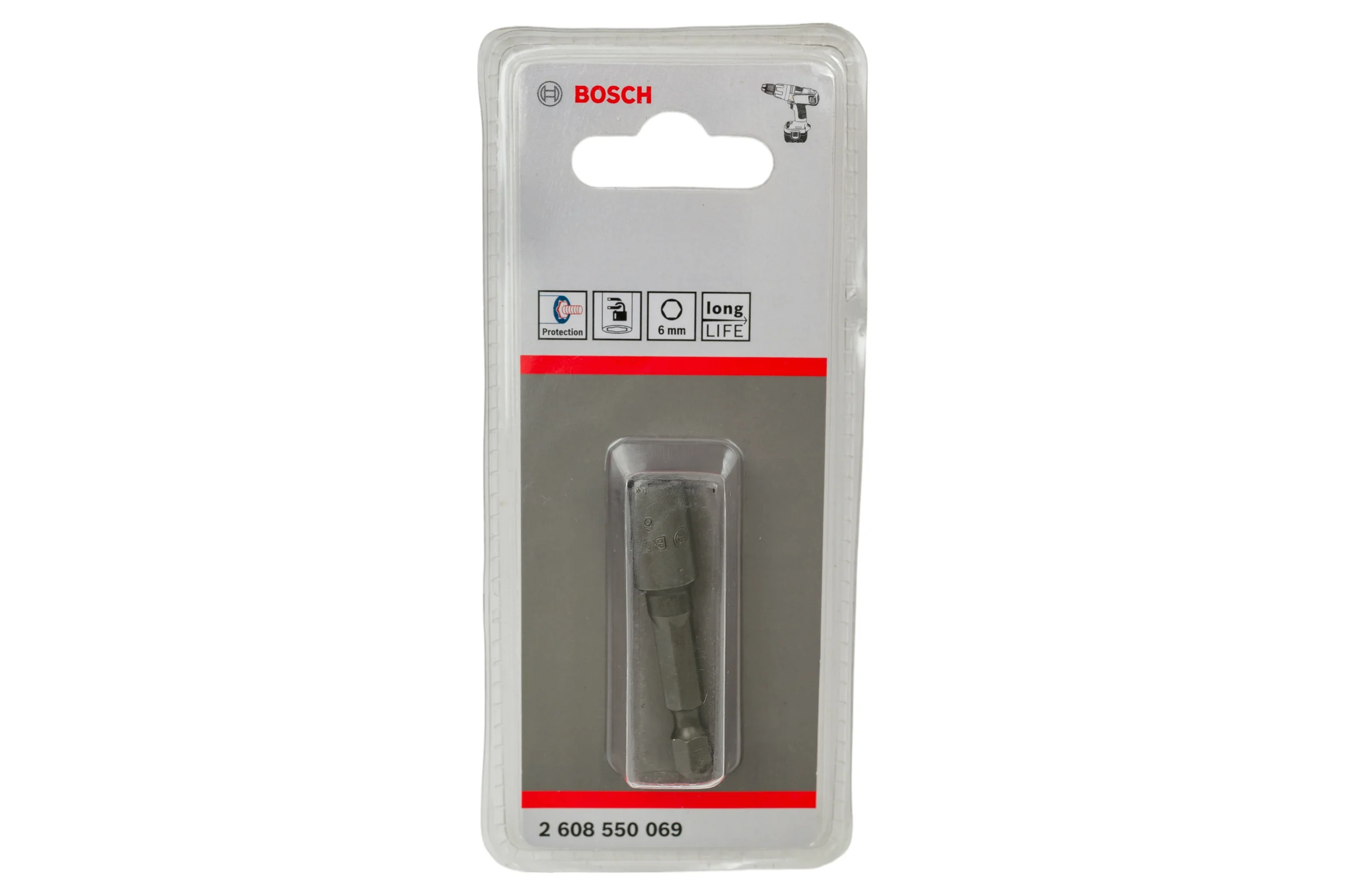 Торцевая головка (6 мм; хвостовик 1/4" HEX) Bosch 2608550069