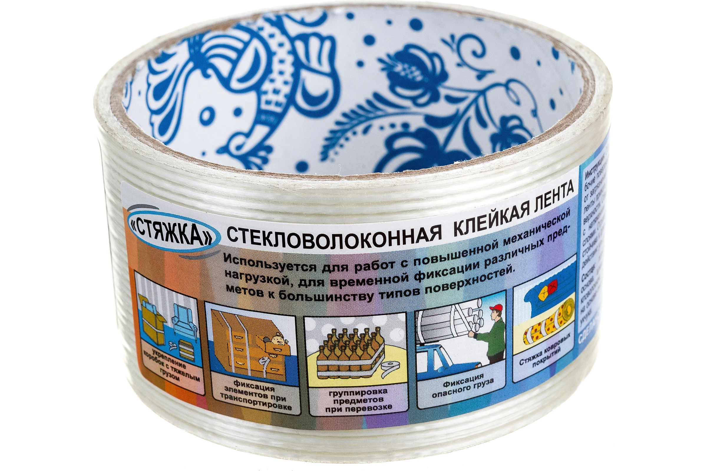 Стяжка суперпрочная лента 48мм x 5м 12 шт KROLL 4607190402070