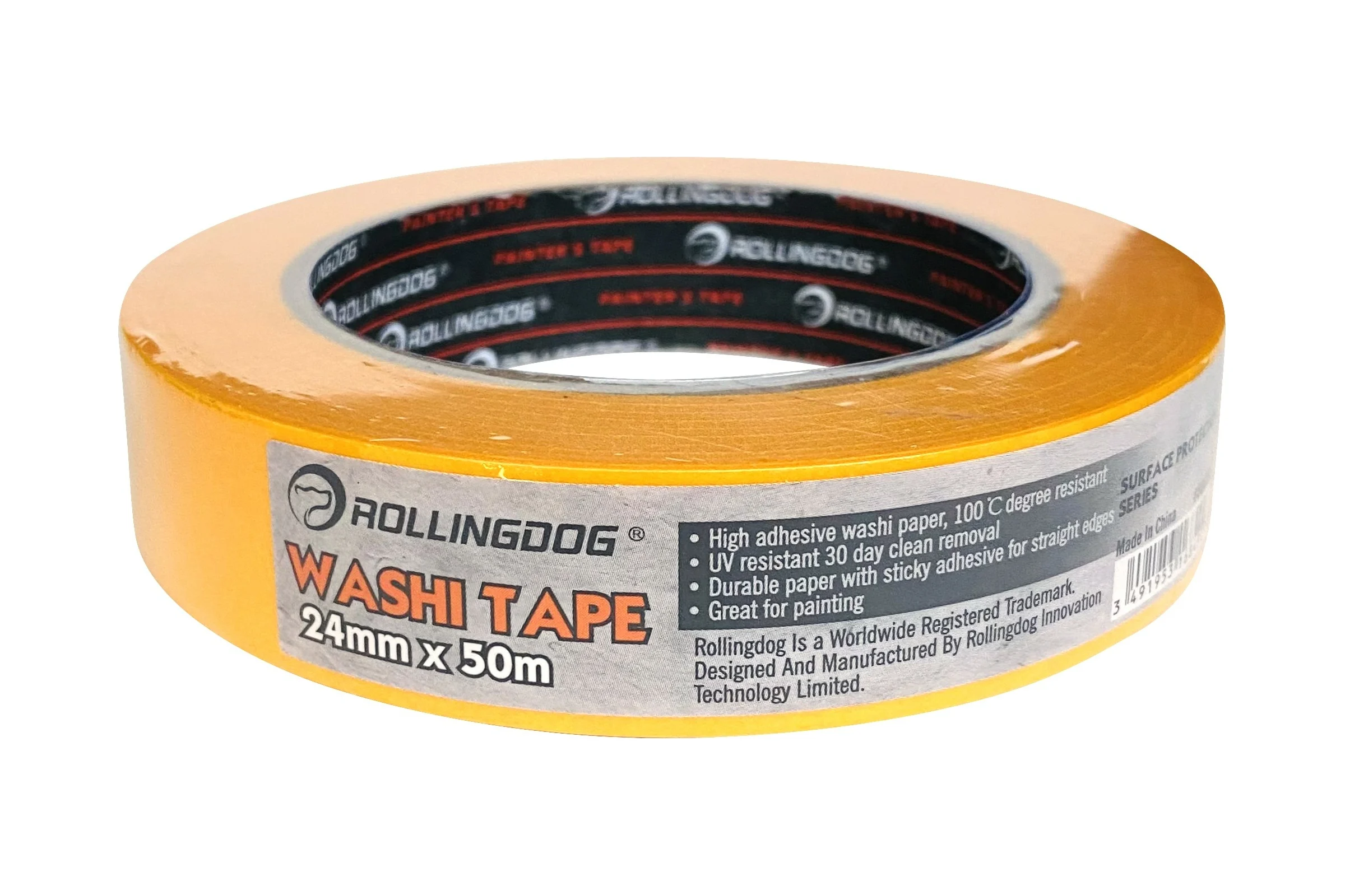Малярная лента для четких границ Rollingdog Washi Tape 24 мм, 50 м 80853