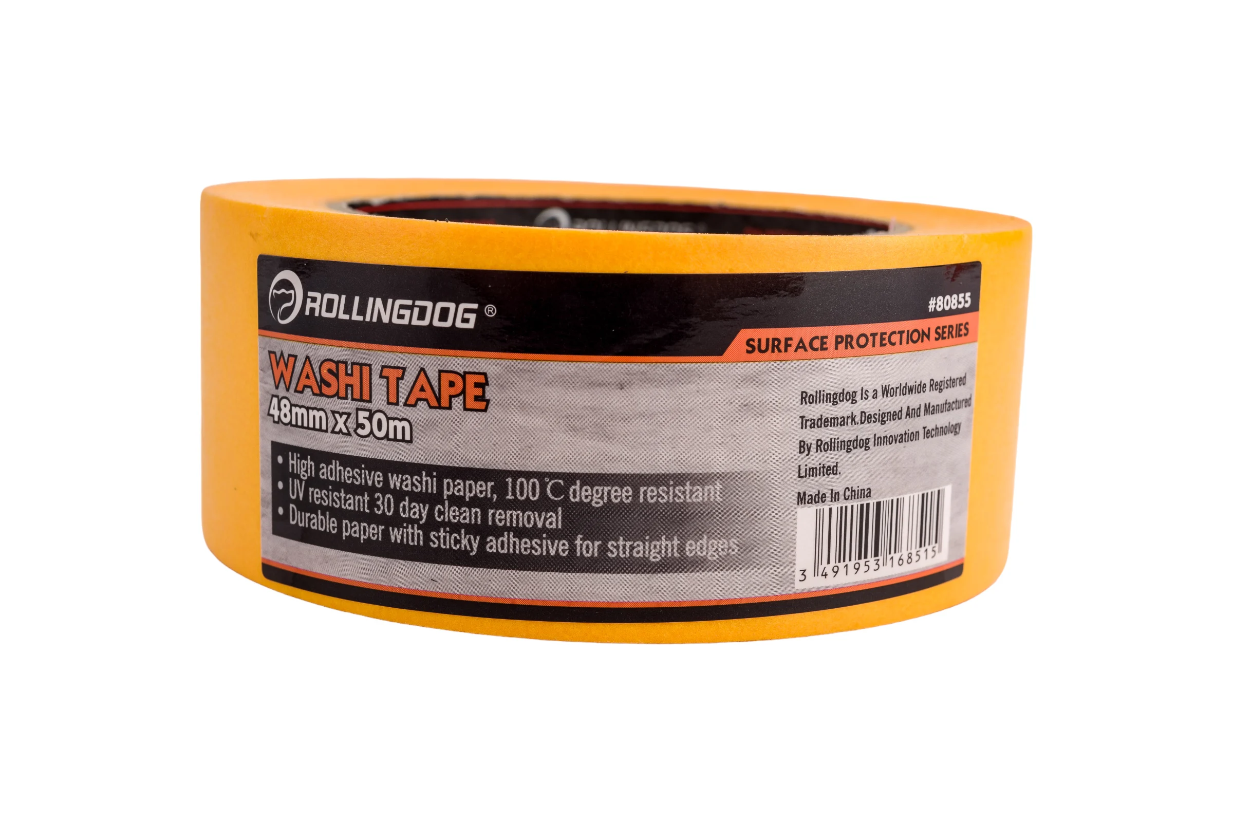 Малярная лента для четких границ Rollingdog Washi Tape 48 мм, 50 м 80855