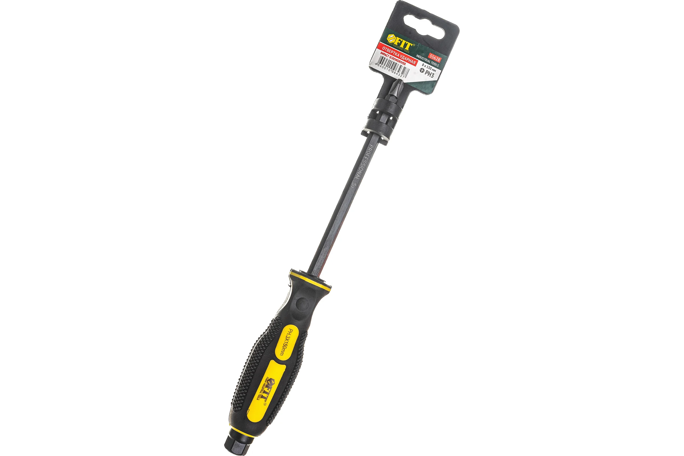 Ударная отвертка Профи 8х150 мм РН3 FIT IT 55628