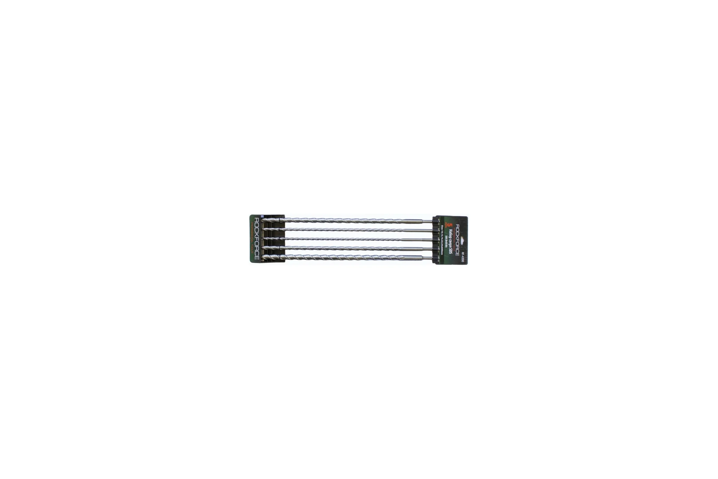 Набор сверел по бетону (5 шт; SDS) ROCKFORCE на пластиковом держателе RF-4390 RF-4390(49318)