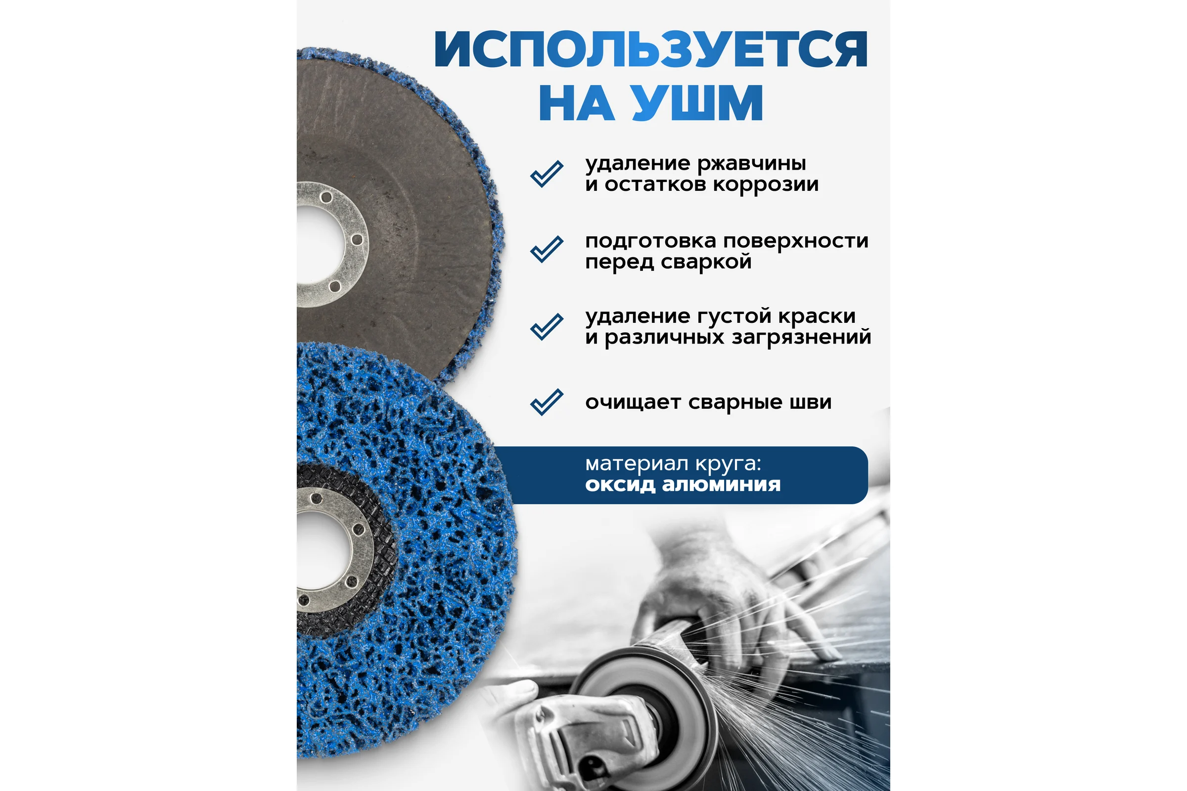 Абразивный круг Rockforce зачистной 115x22.2мм, в блистере RF-BD115B(49205)