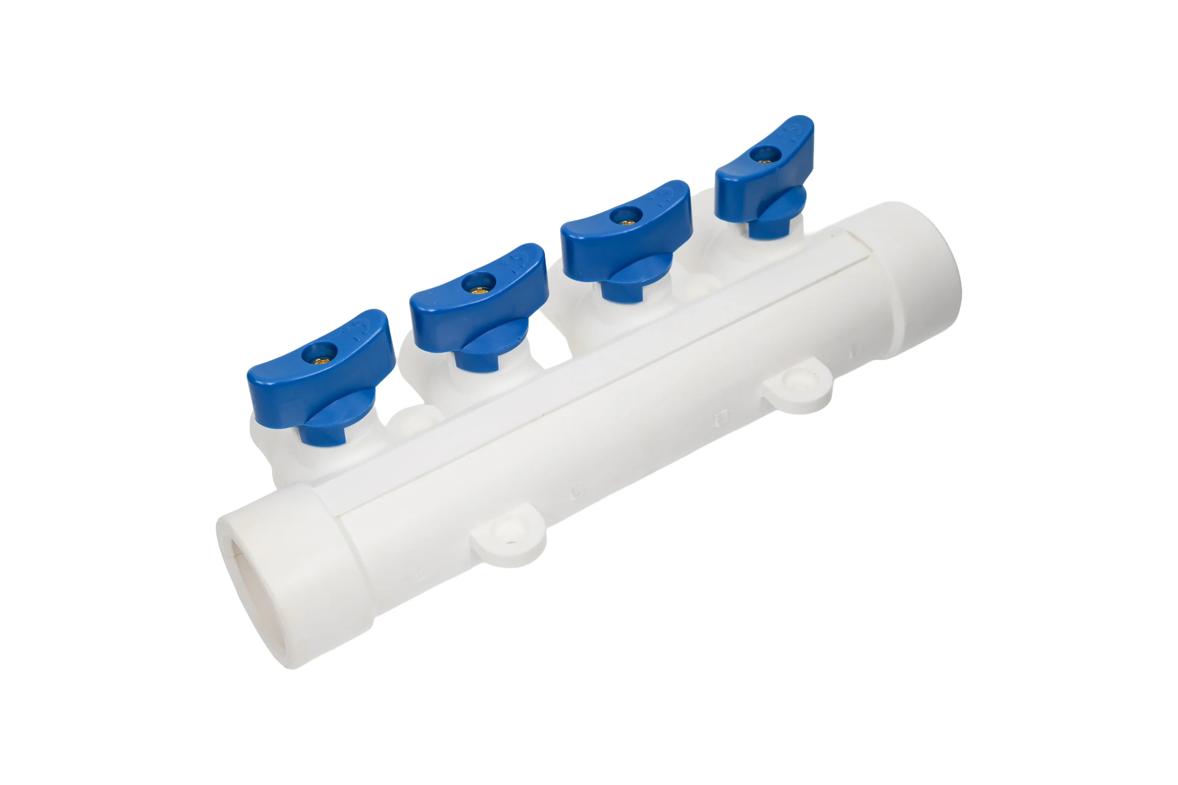 Коллектор с шаровым краном RTP синий PPR 32x20/4 белый 28204