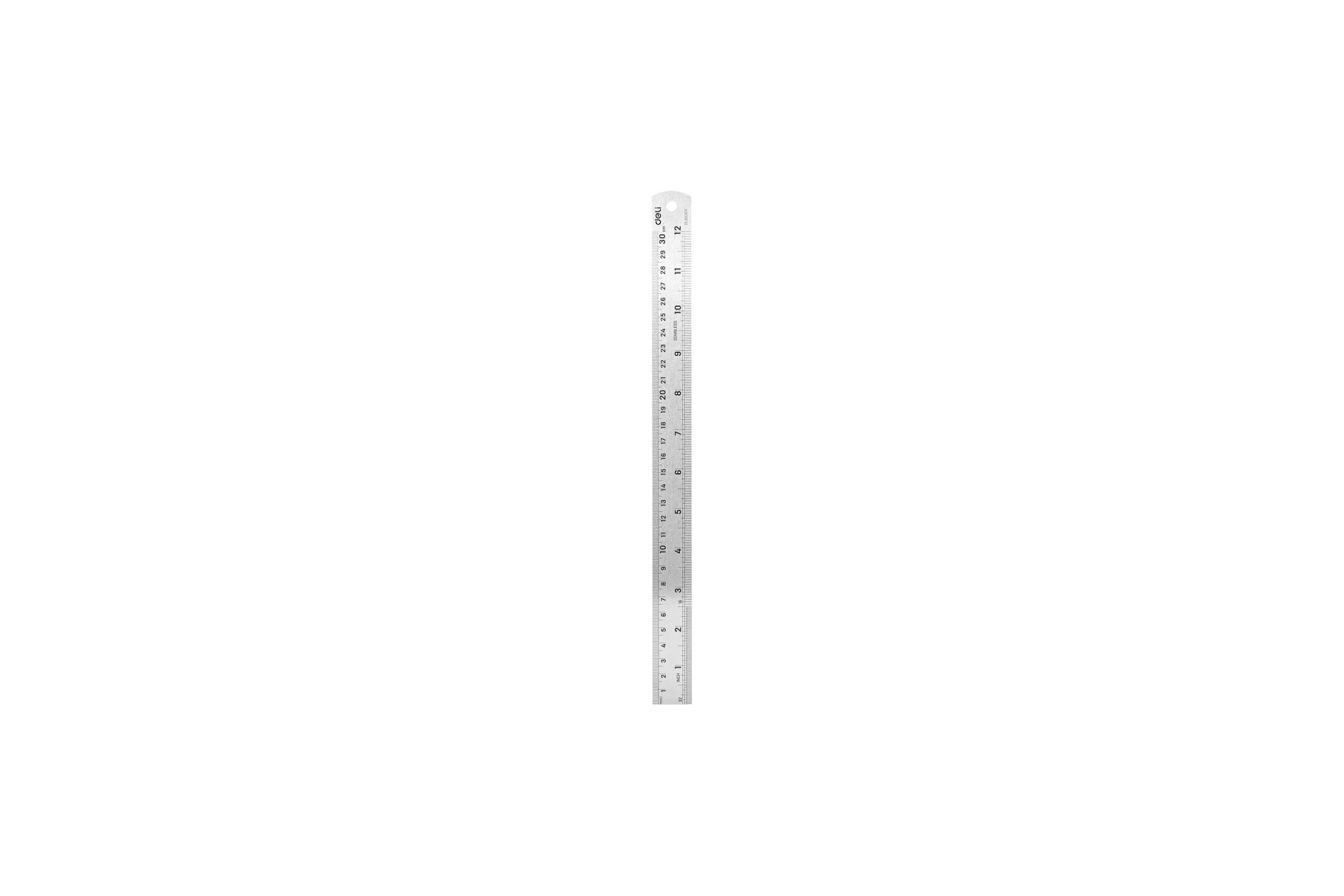 Стальная линейка DELI dl8030y 300 мм, нержавеющая сталь 104498