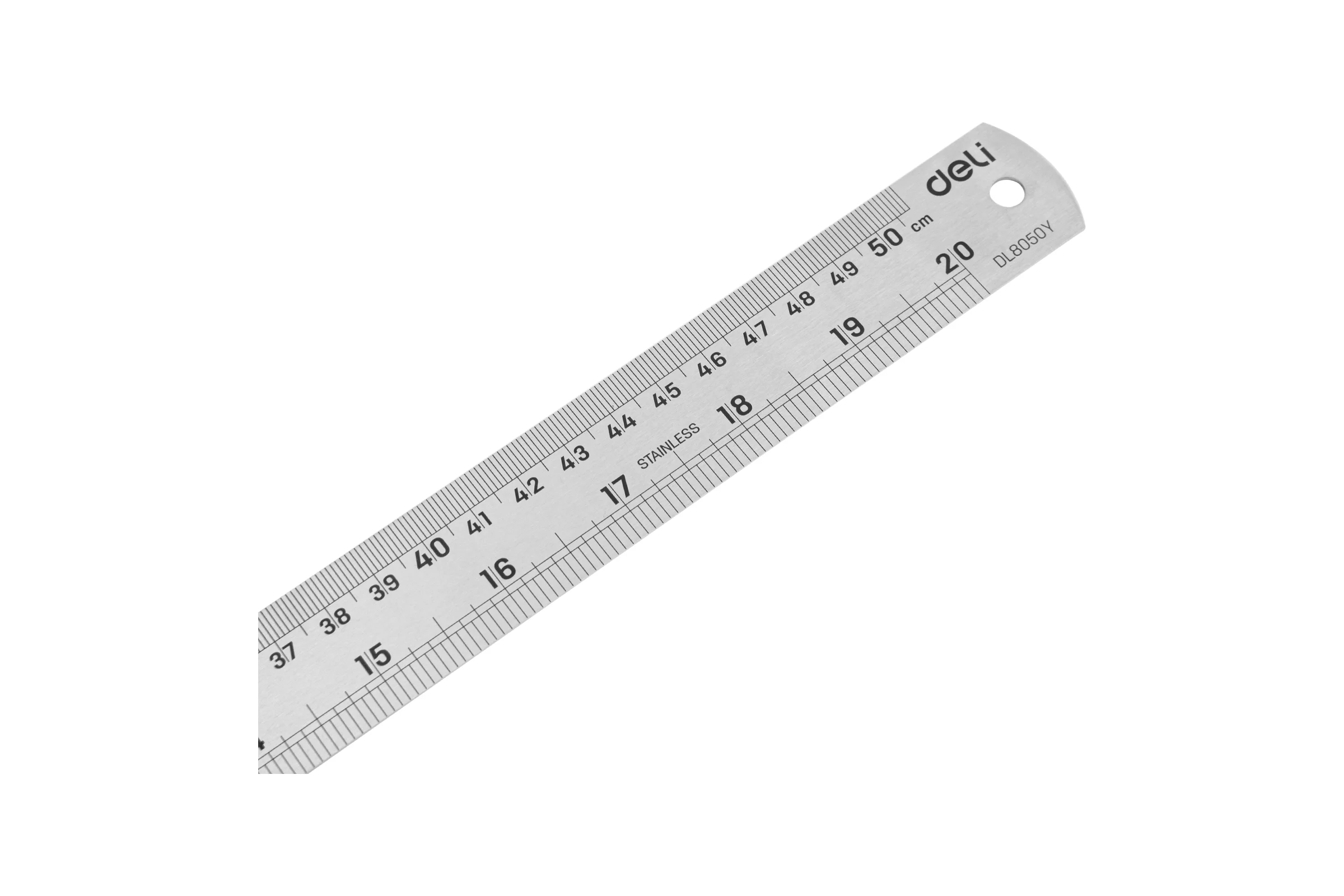 Стальная линейка DELI dl8050y 500 мм, нержавеющая сталь 104499