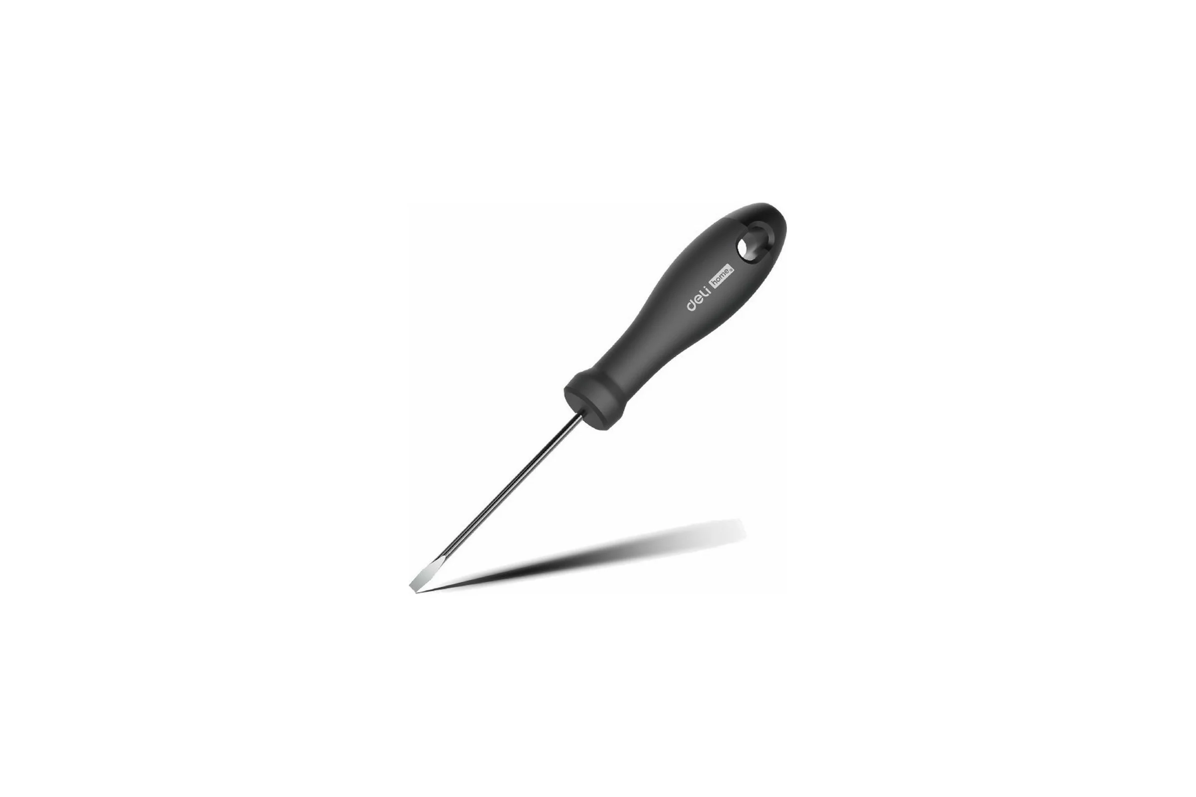 Шлицевая отвёртка DELI "Home Series Black" SL3x75мм HT1103 Cr-V, эксклюзивный дизайн, софттач, магнит 104602