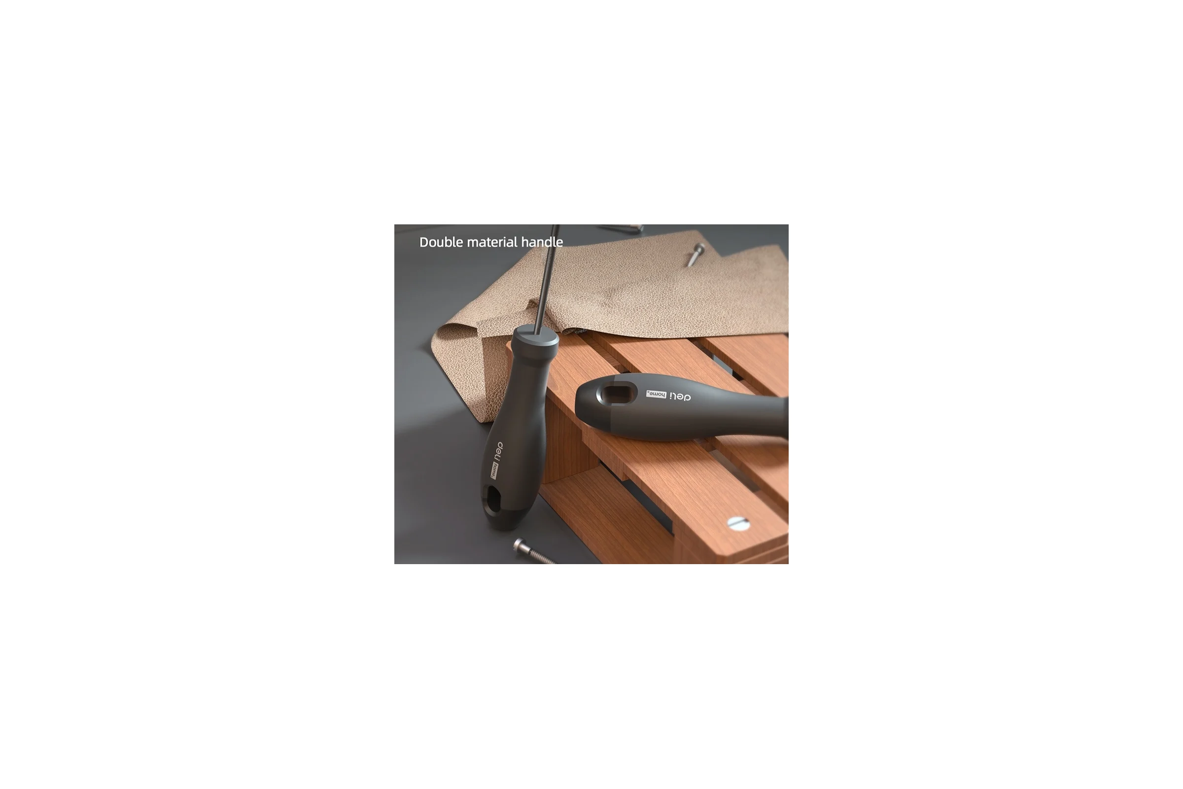 Шлицевая отвёртка DELI Home Series Black HT1105 SL5x100мм, Cr-V, Soft Touch рукоятка. подарочная упаковка, эксклюзивный дизайн 104604