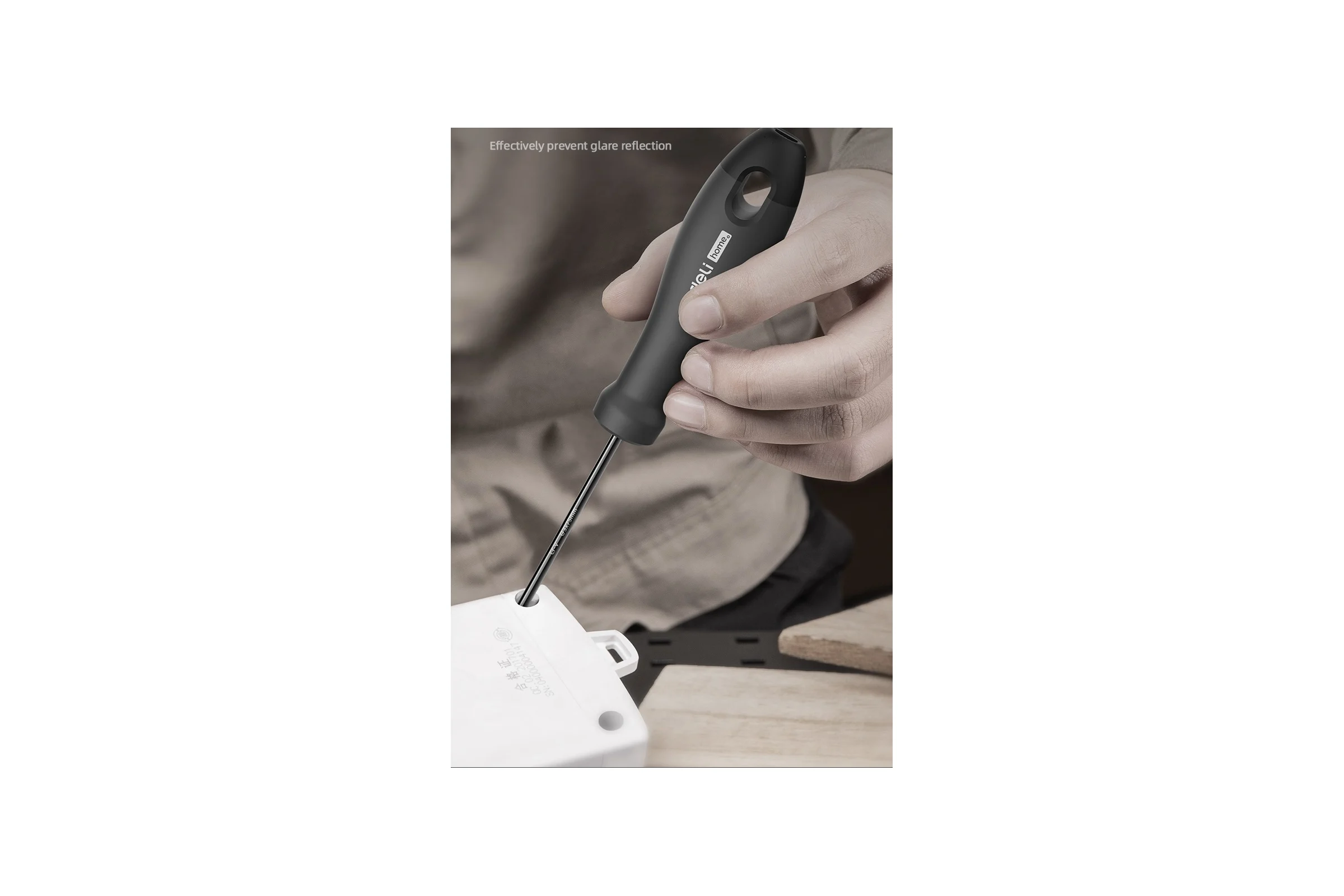Крестовая отвертка DELI Home Series Black HT1203 PH0x75мм, Cr-V, Soft Touch рукоятка, подарочная упаковка, эксклюзивный дизайн 104606