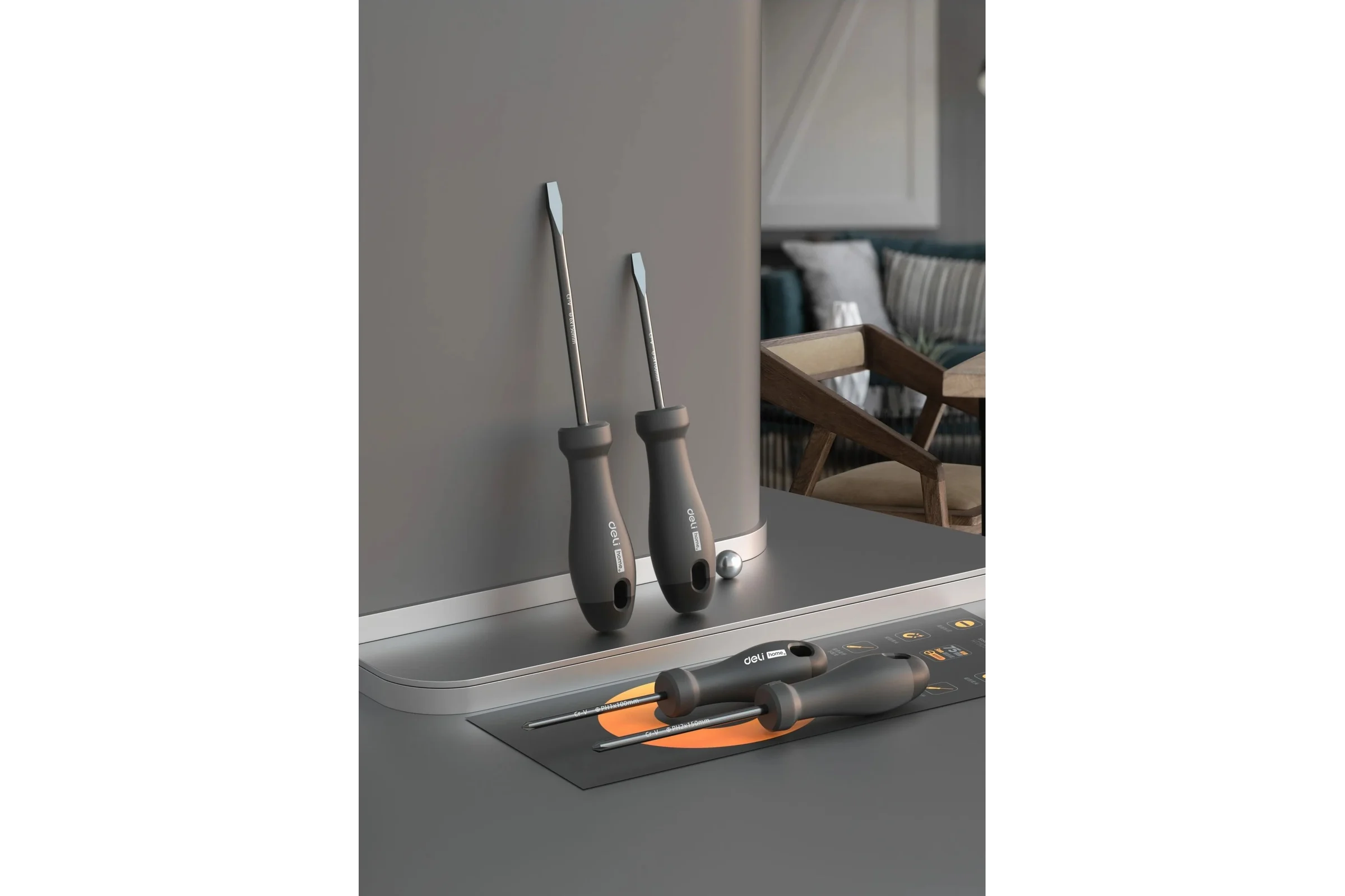Набор отверток DELI Home Series Black HT1004 4 шт. 104595