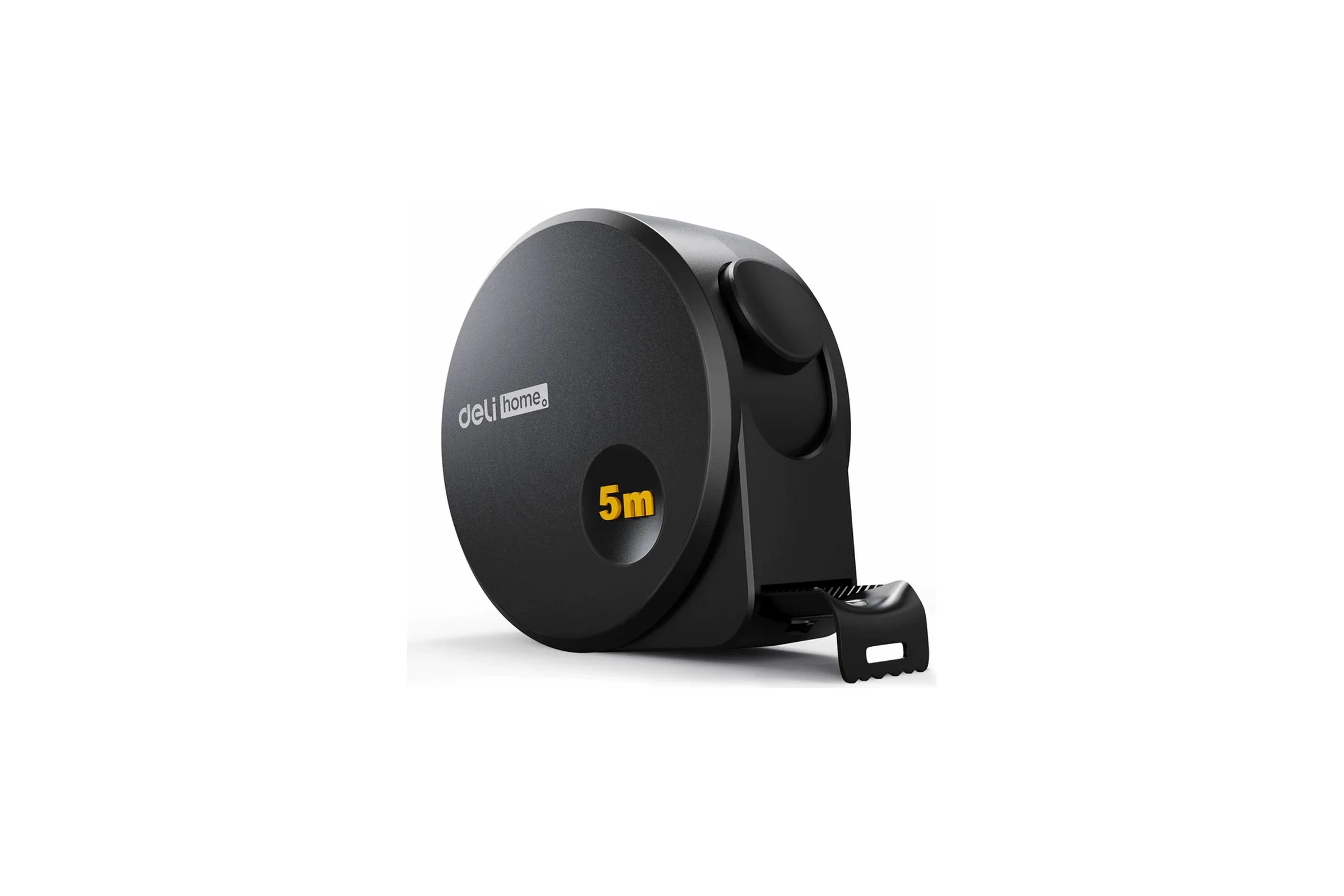 Рулетка DELI Home Series Black HT8519 5 м, 19 мм, эксклюзивный дизайн, корпус высококачественный Софт-тач пластик 104619