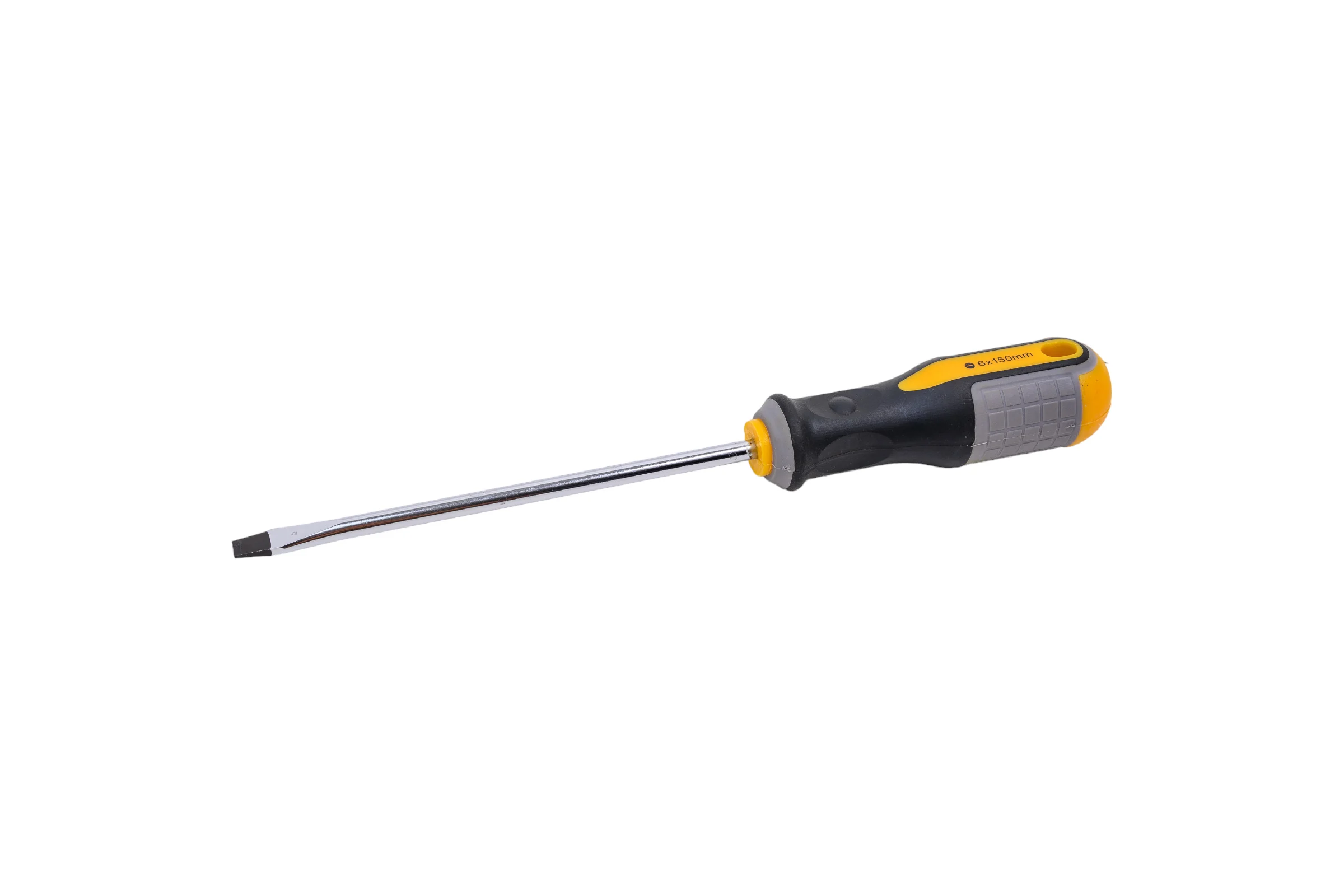 Шлицевая отвертка GREPP SL6*150мм, CrV, 3х-компонентная рукоятка 201-009