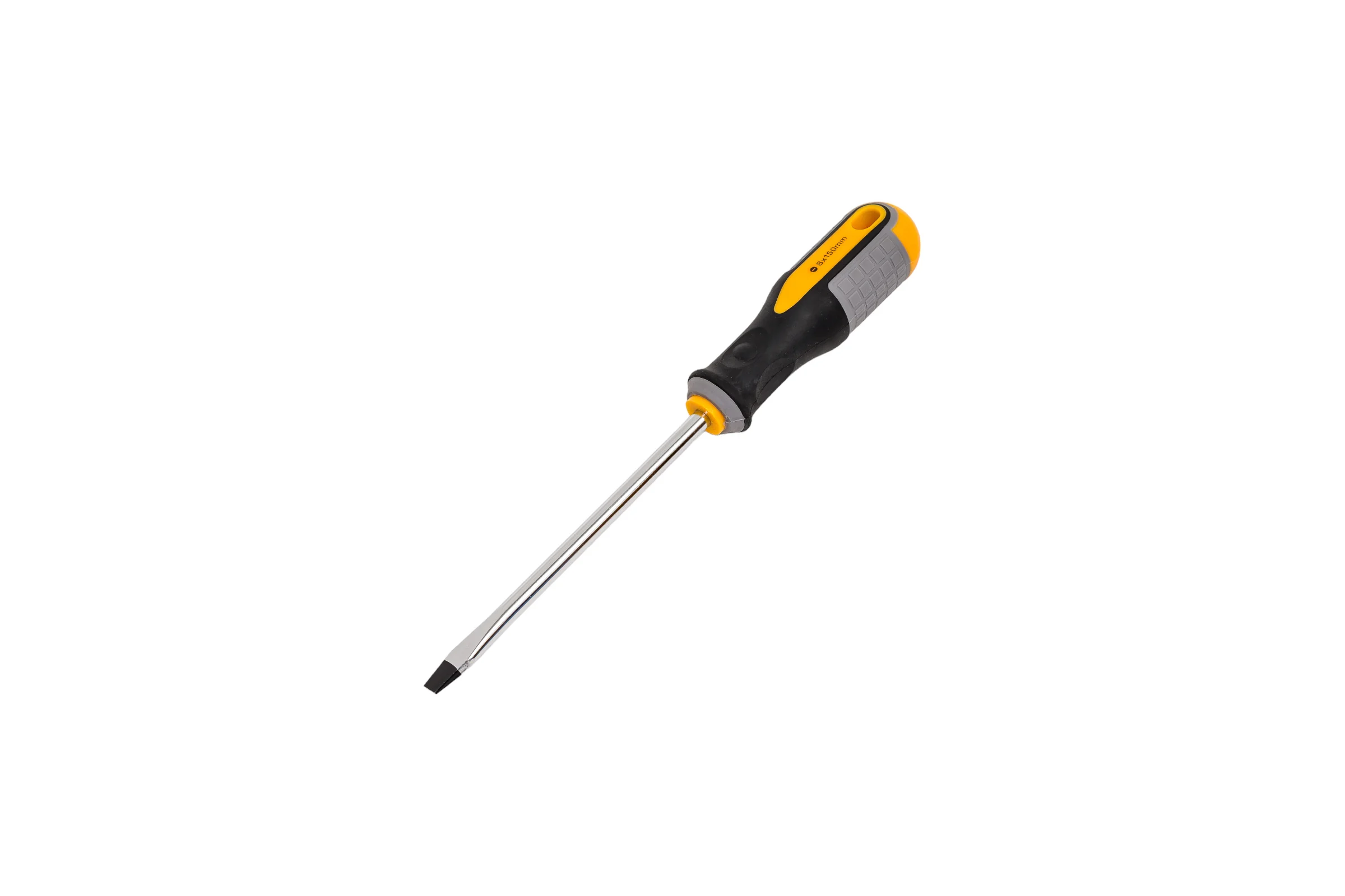 Шлицевая отвертка GREPP SL8*150мм, CrV, 3х-компонентная рукоятка 201-010