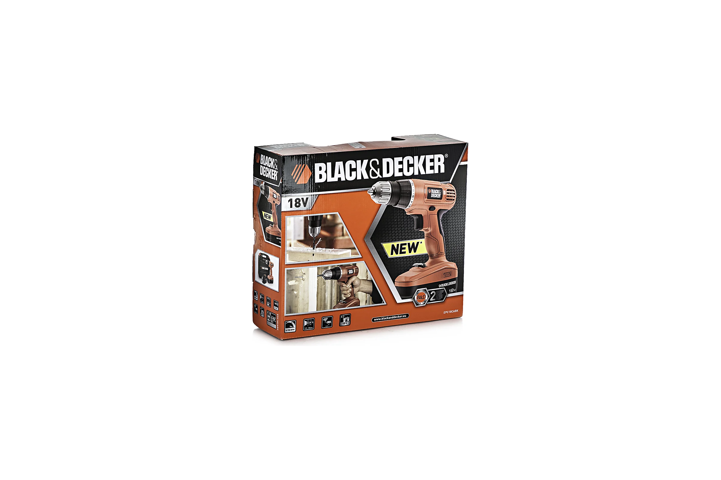 Аккумуляторная дрель-шуруповерт Black+ Decker EPC 18 CABK