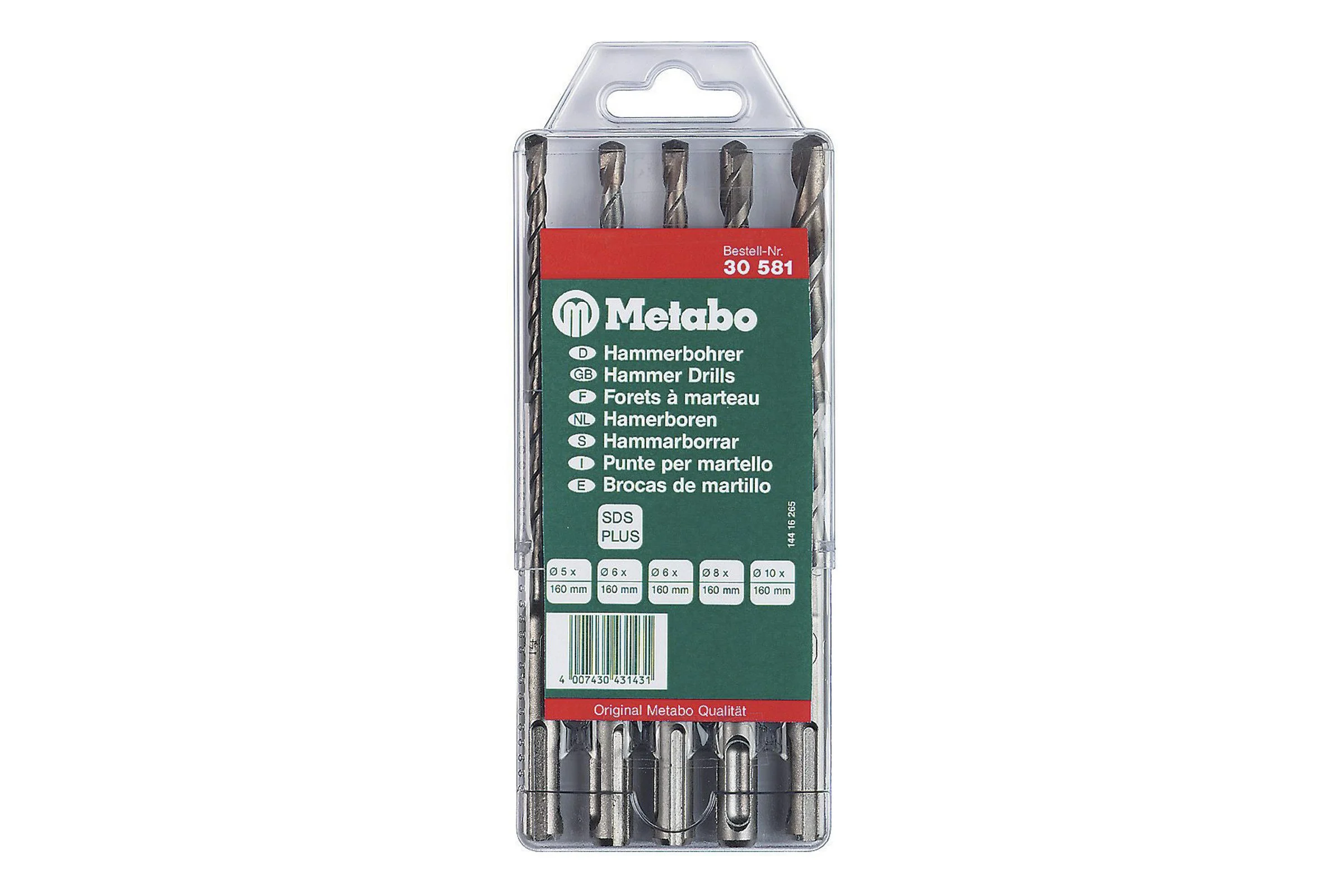 Набор буров (5-10 мм; SDS-plus) Metabo 630581000