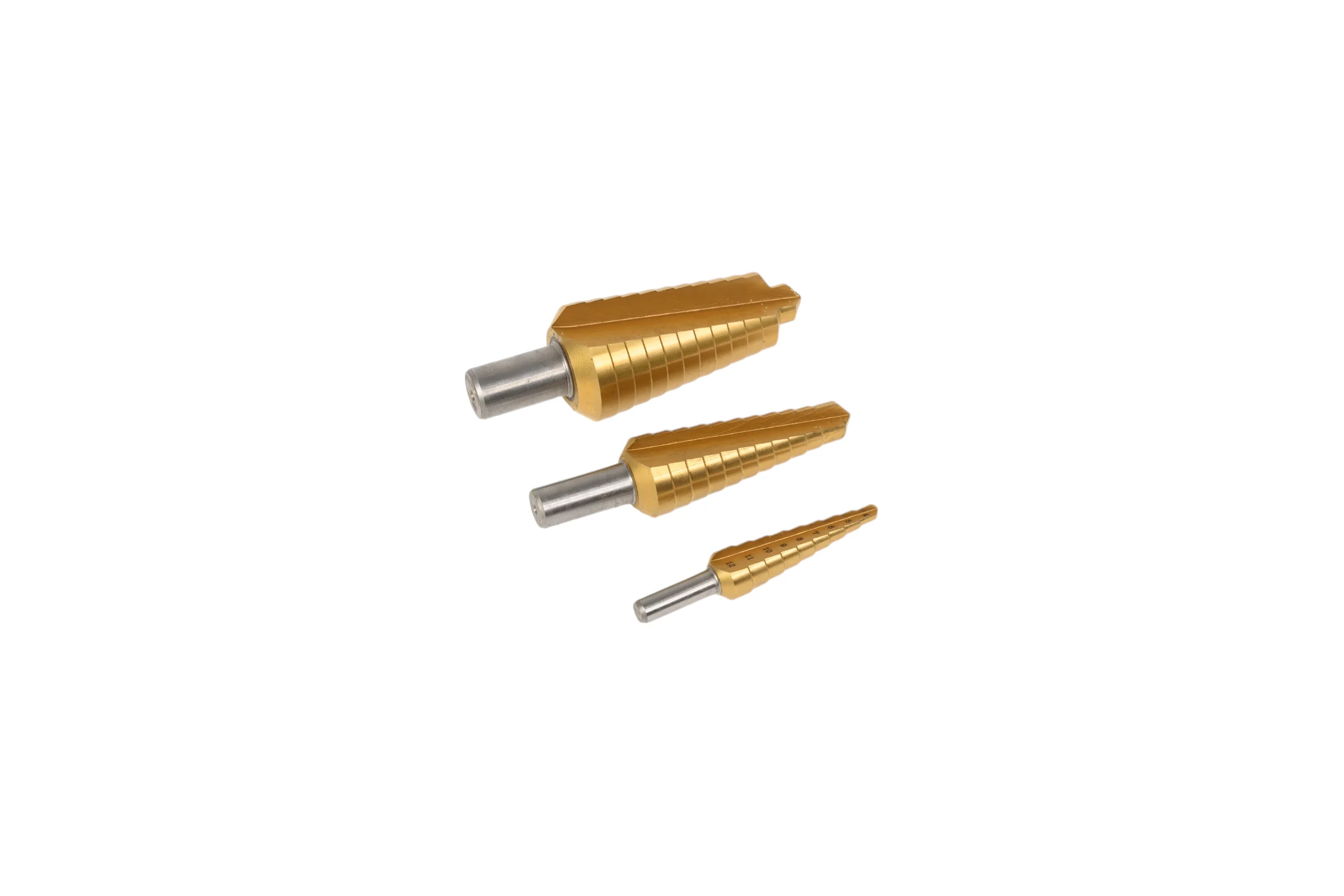 Набор из ступенчатых сверл 4-12 мм/10-20 мм/6-30 мм, HSSE TiN, 3 шт Bucovice Tools 646804