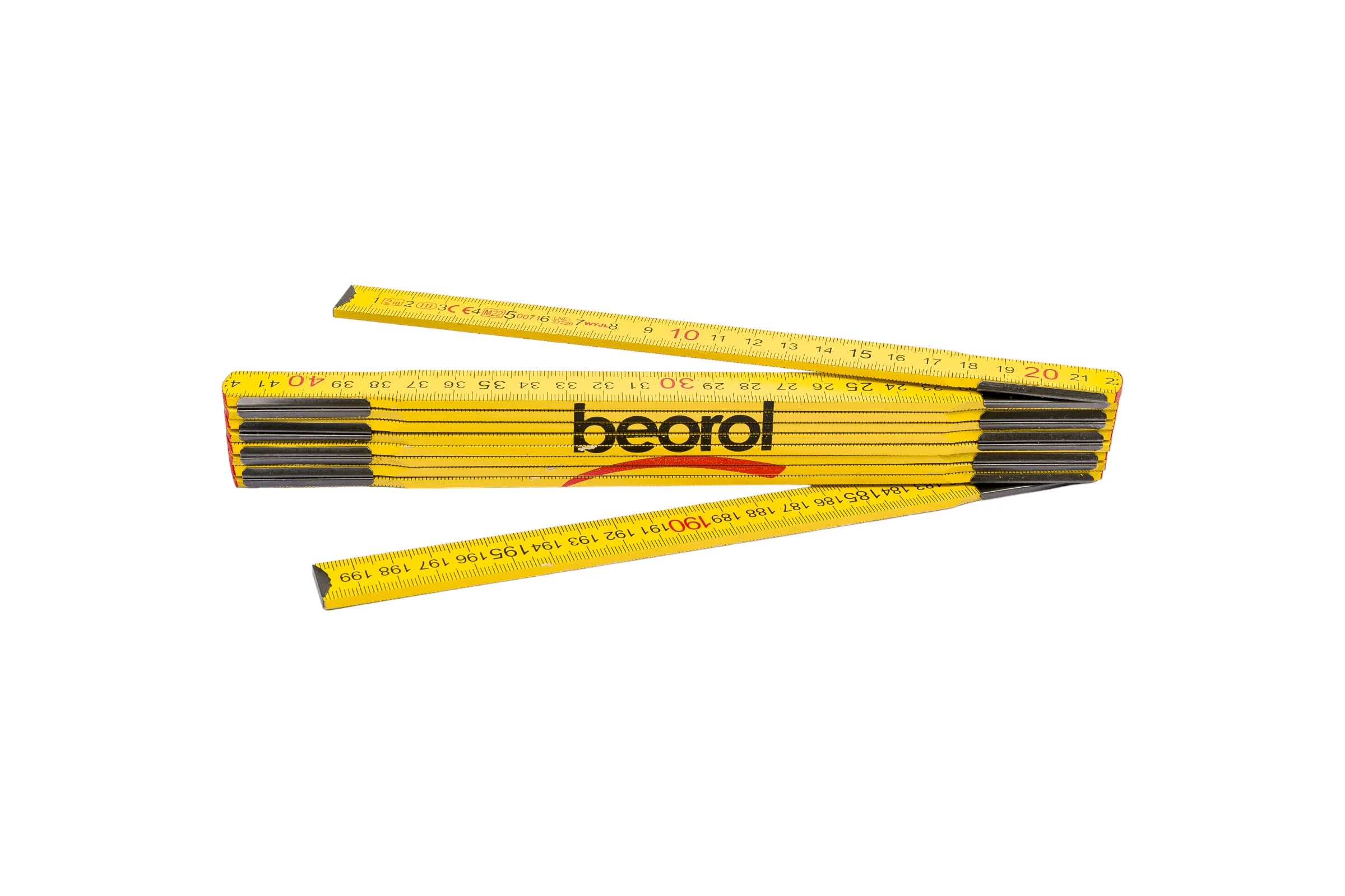 Складной метр BEOROL 2 м х 16 мм деревянный 245880
