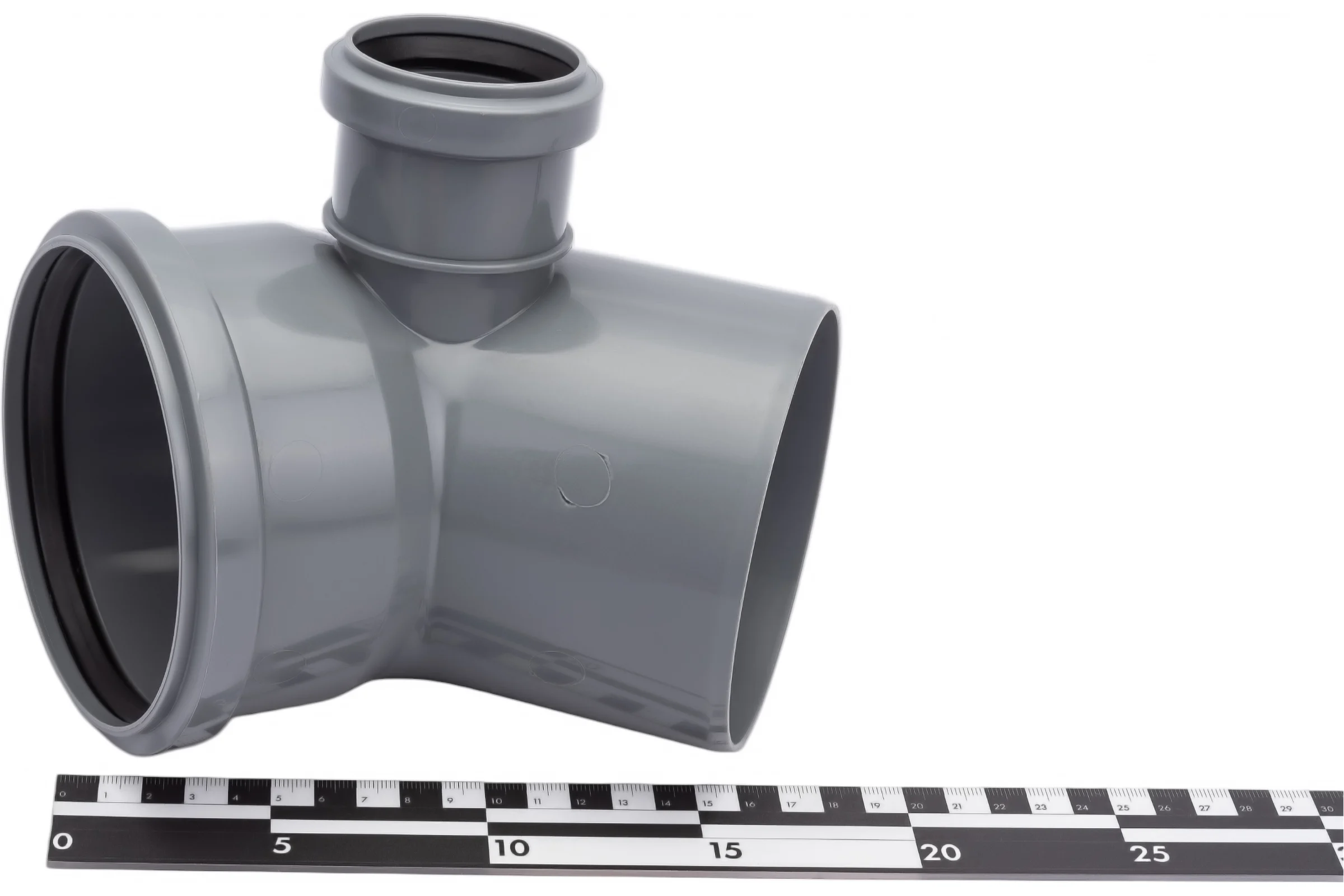 Отвод Политэк 110x45 с выходом 50 (правый) 345111050П