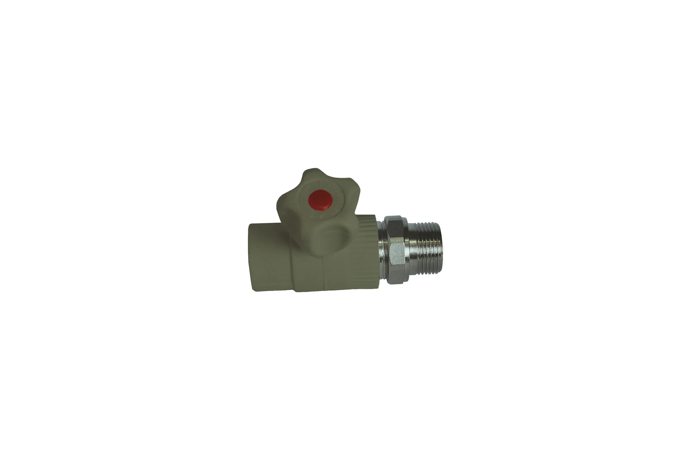 Радиаторный кран Политэк 25x3/4 прямой PPRC, серый (25/75) 9999012534ст