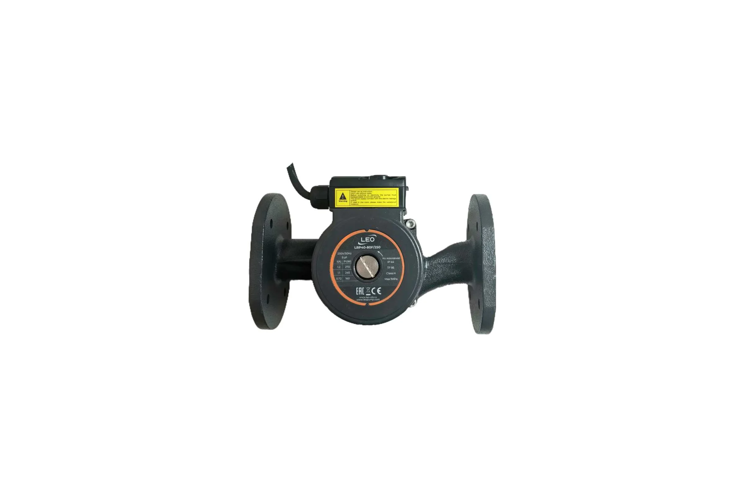 Циркуляционный насос LEO LRP 40-80F/250, 160/245/270 Вт, 220В, Q 65/113/183 лмин, Hmax 5,4/6,7/7,3 m 1108