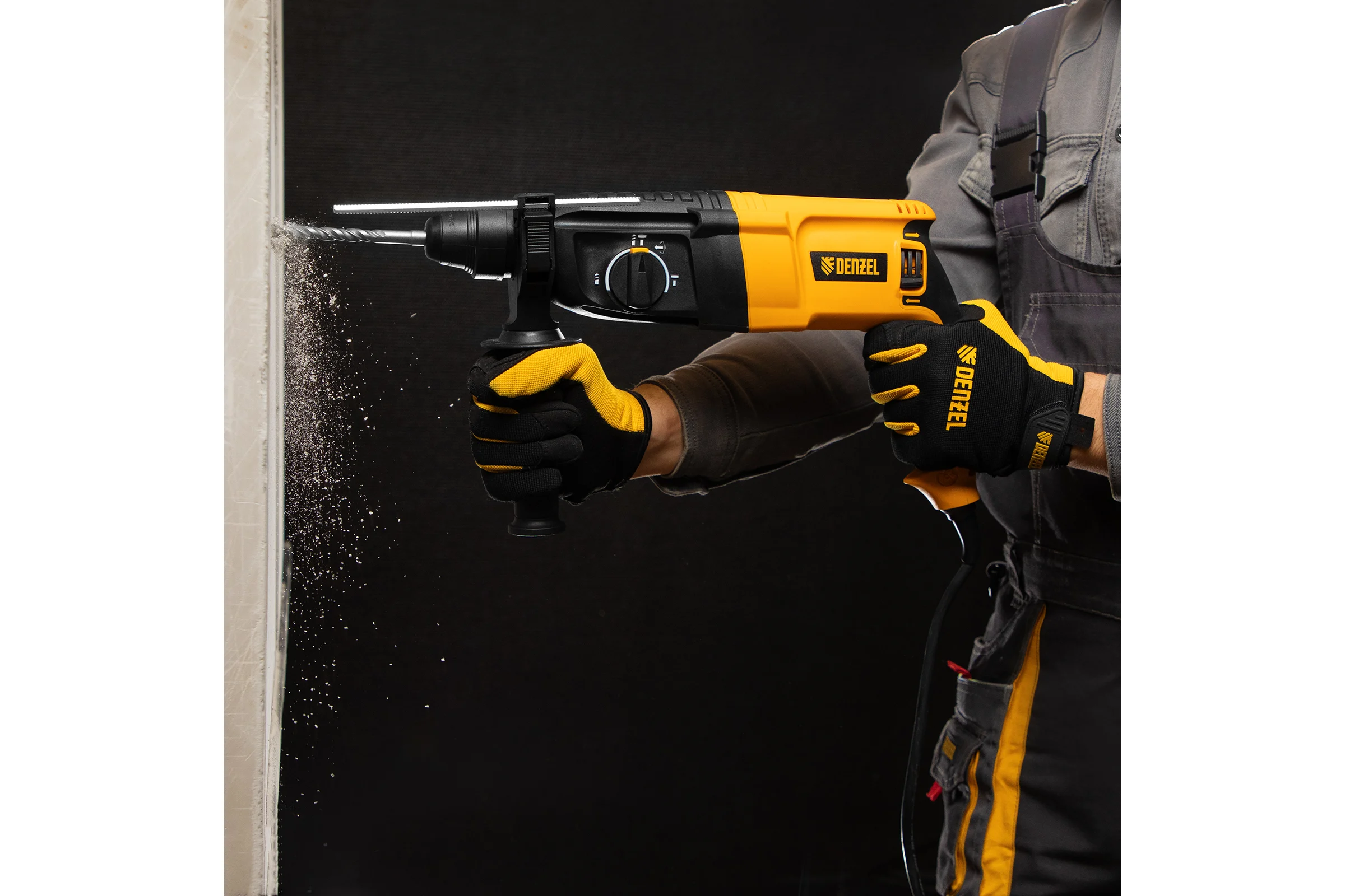 Электрический перфоратор Denzel rhh-800-26, sds-plus, 800 вт, 3 дж, 3 плюс 1 режим 26607