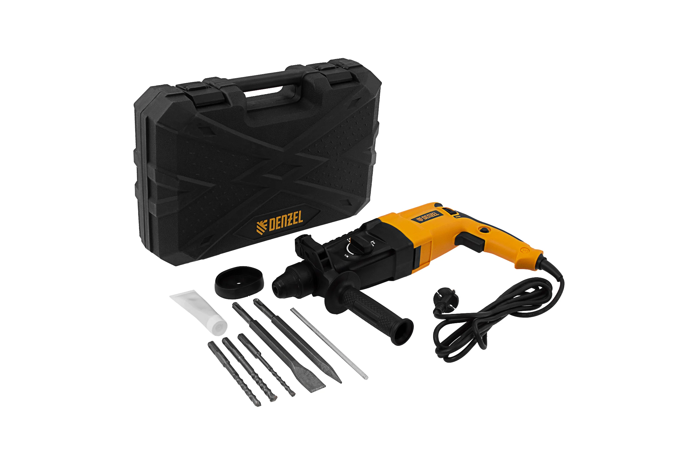Электрический перфоратор Denzel rhh-800-26, sds-plus, 800 вт, 3 дж, 3 плюс 1 режим 26607