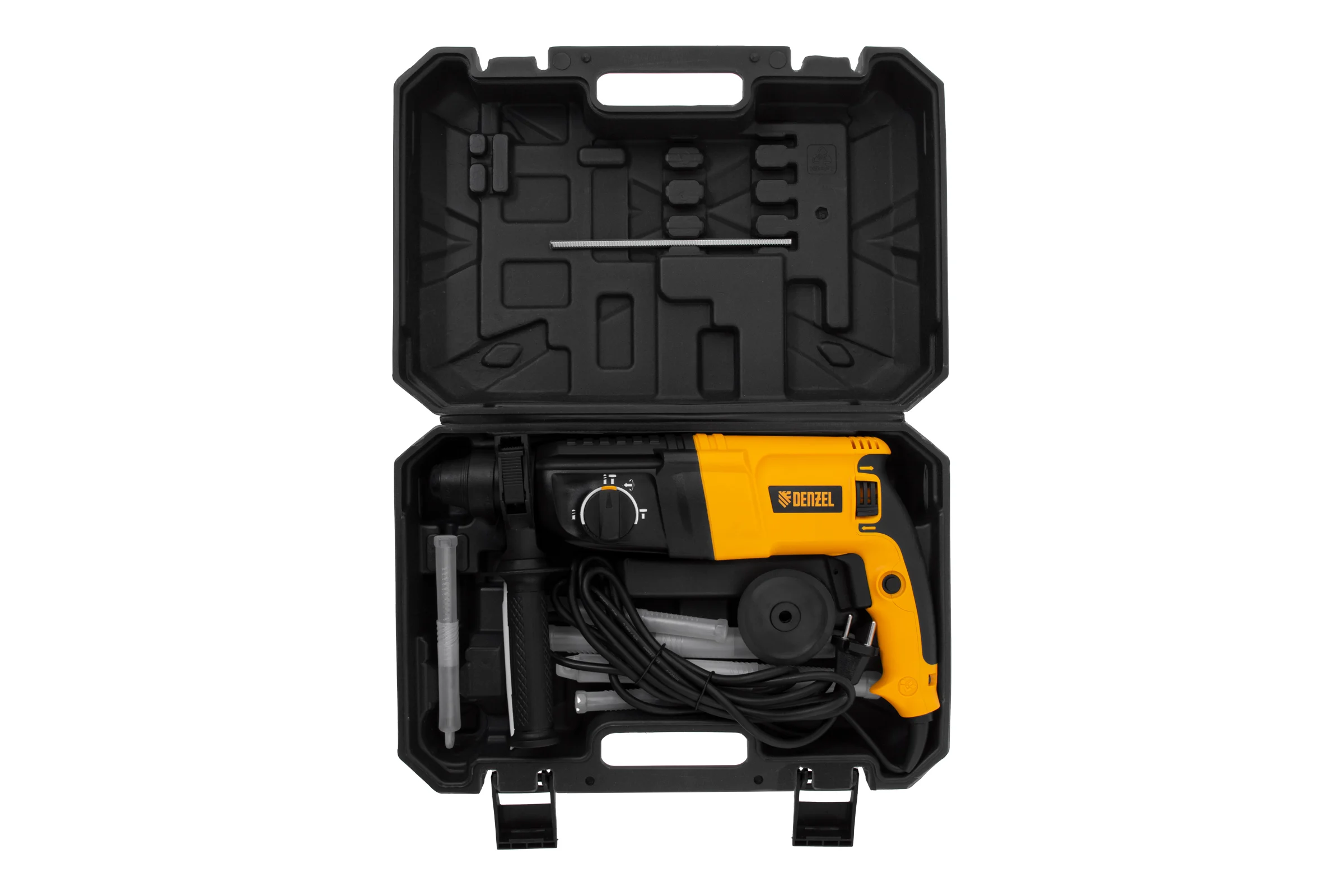Электрический перфоратор Denzel rhh-800-26, sds-plus, 800 вт, 3 дж, 3 плюс 1 режим 26607