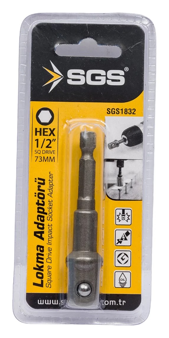 Адаптер для головок Hex-1/2"DR SGS 1832SGS