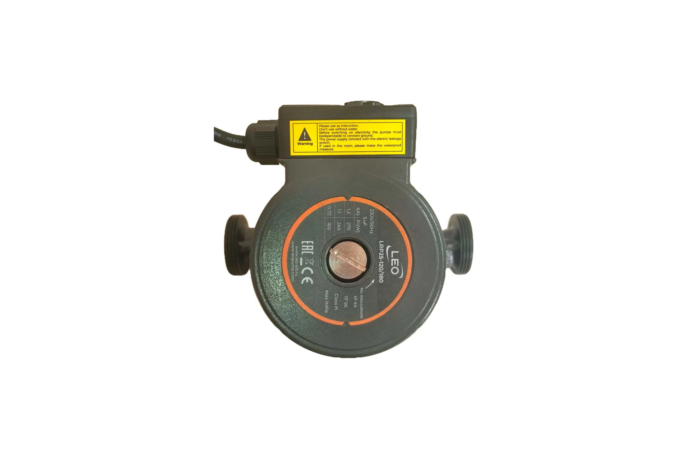 Циркуляционный насос LEO LRP 25-120/180, 160/245/270 Вт, 220В, Q 22,5/38/67 лмин, Hmax 6,3/10/11,5 m 963