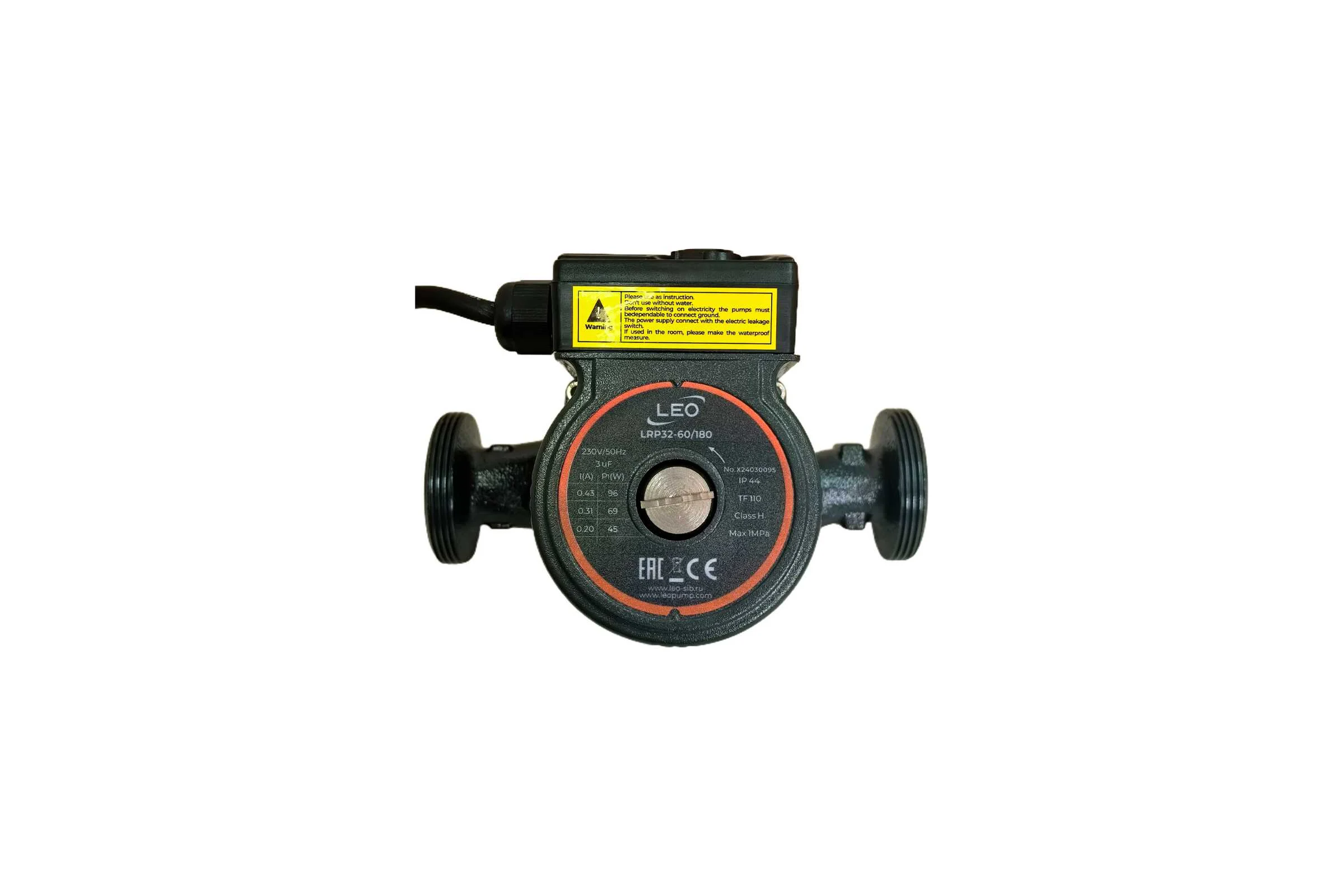 Циркуляционный насос LEO LRP 32-60/180, 45/69/96 Вт, 220В, Q 32/47/66 лмин, Hmax 2,8/4,5/5,5 м 1092