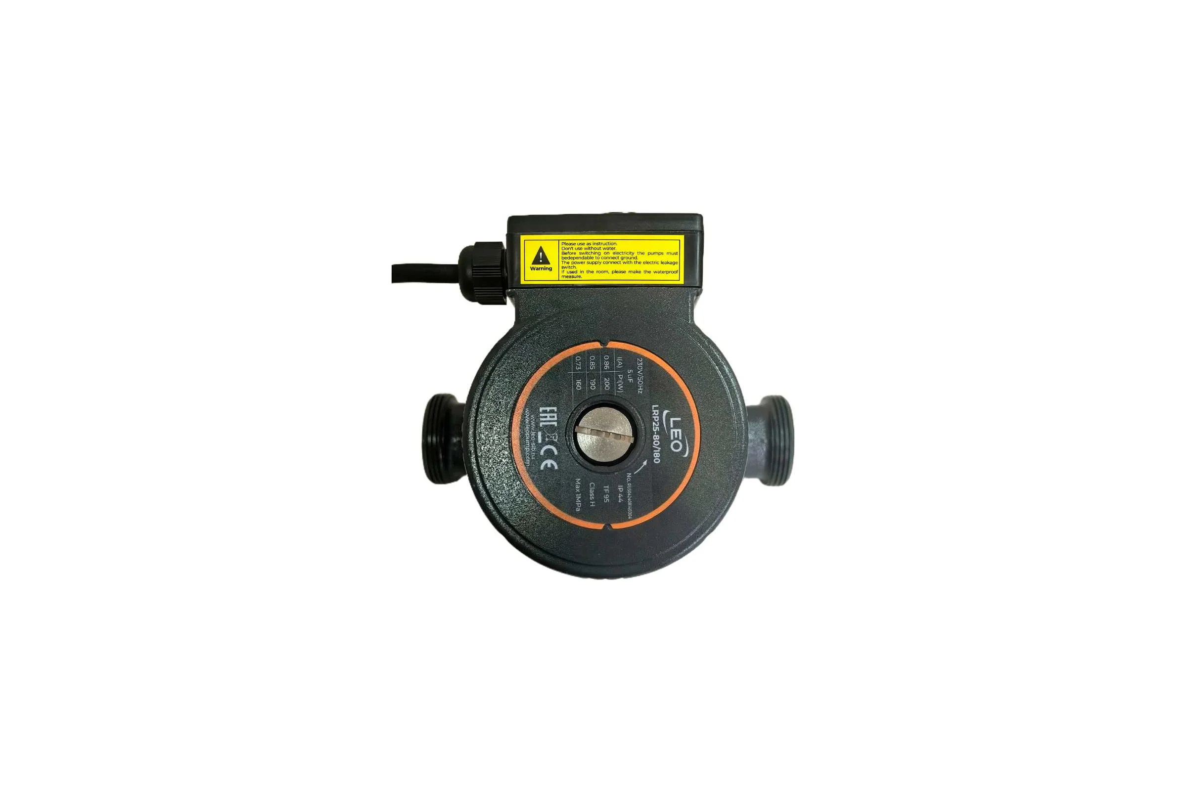 Циркуляционный насос LEO LRP 25-80/180, 160/190/200 Вт, 220В, Q 60/100/120 лмин, Hmax 5.5/6.5/7.1 м 904